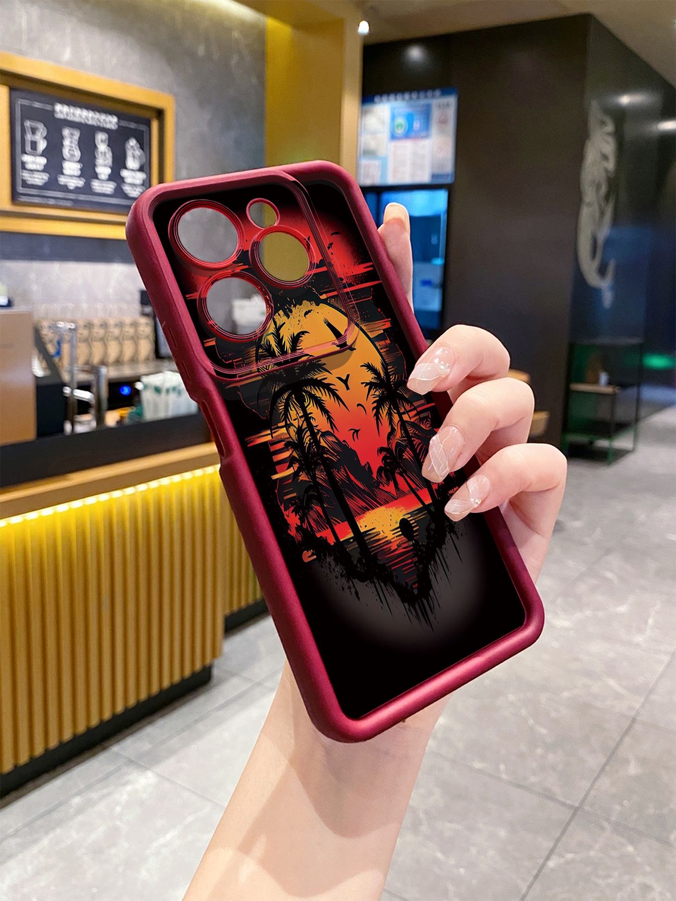 for Infinix Hot 40i 40 Pro 30 Play Note 30 Smart 8 Coconut Tree Skull Full Protective Phone Case Anti Drop Cover
