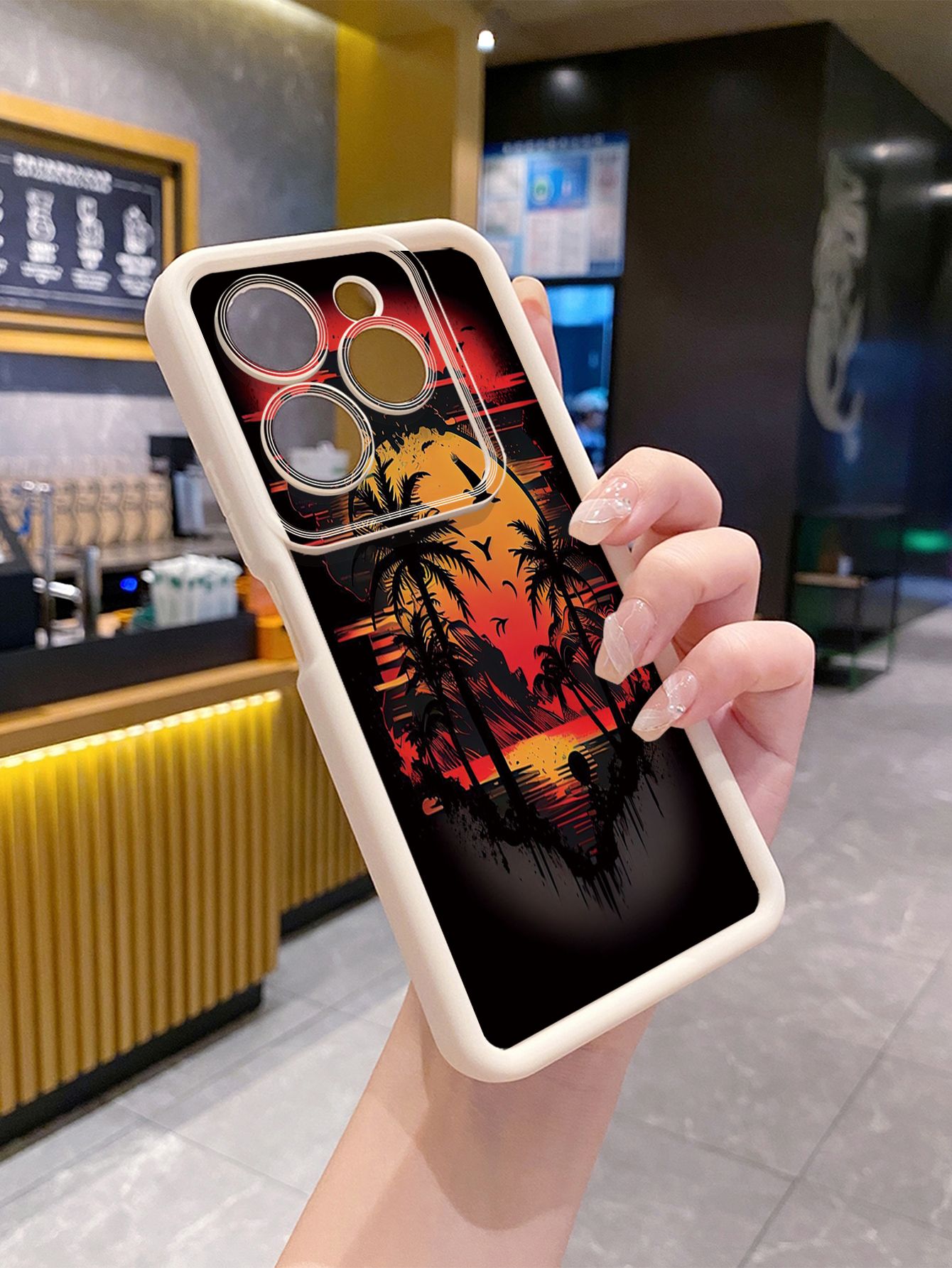 for Infinix Hot 40i 40 Pro 30 Play Note 30 Smart 8 Coconut Tree Skull Full Protective Phone Case Anti Drop Cover