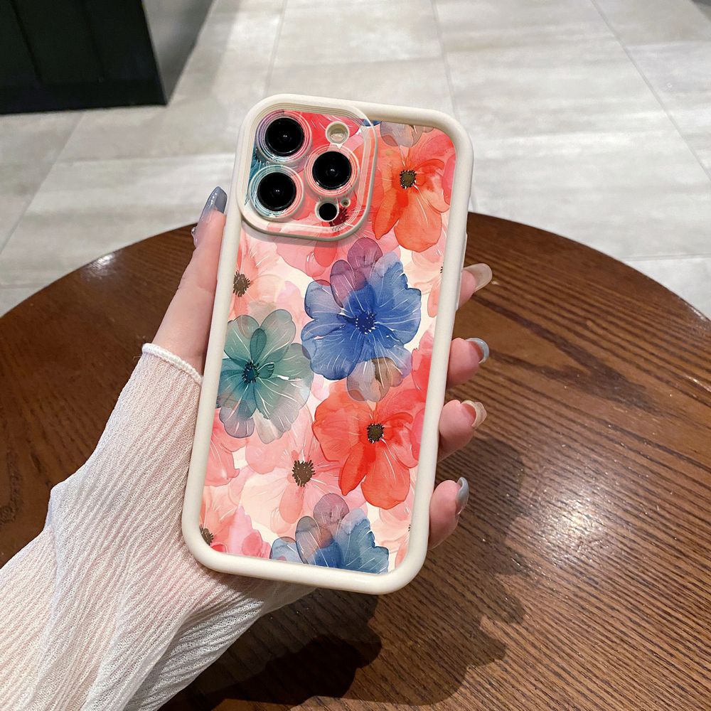 for iPhone 15 Pro Max 14 Plus 13 12 11 XR 8 7 SE 2022 XS Sunflower Beauty Full Protective Phone Case Anti Drop Cover