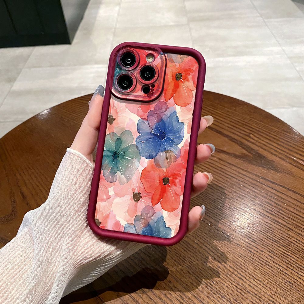 for iPhone 15 Pro Max 14 Plus 13 12 11 XR 8 7 SE 2022 XS Sunflower Beauty Full Protective Phone Case Anti Drop Cover