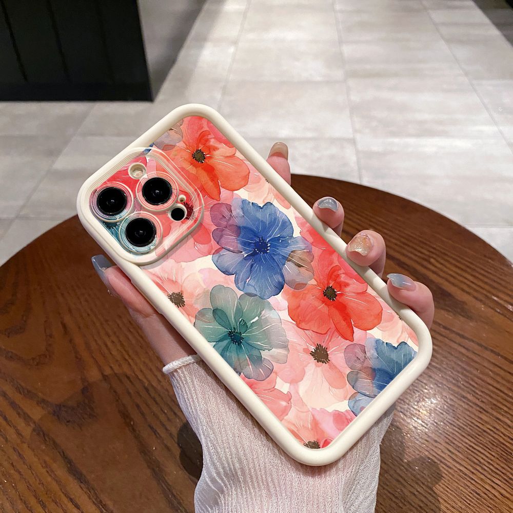 for iPhone 15 Pro Max 14 Plus 13 12 11 XR 8 7 SE 2022 XS Sunflower Beauty Full Protective Phone Case Anti Drop Cover