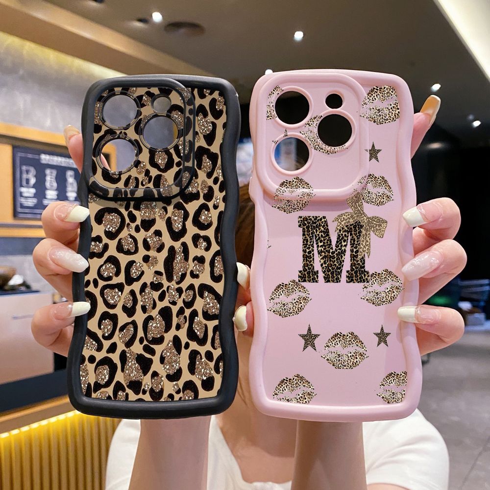 For Tecno Camon 19 Pro NEO 20 30 POP 6 GO 7 Spark GO 2023 8C 9 10 Pro 20C Retry Leopard Wave Frame Phone Case Anti Drop Cover