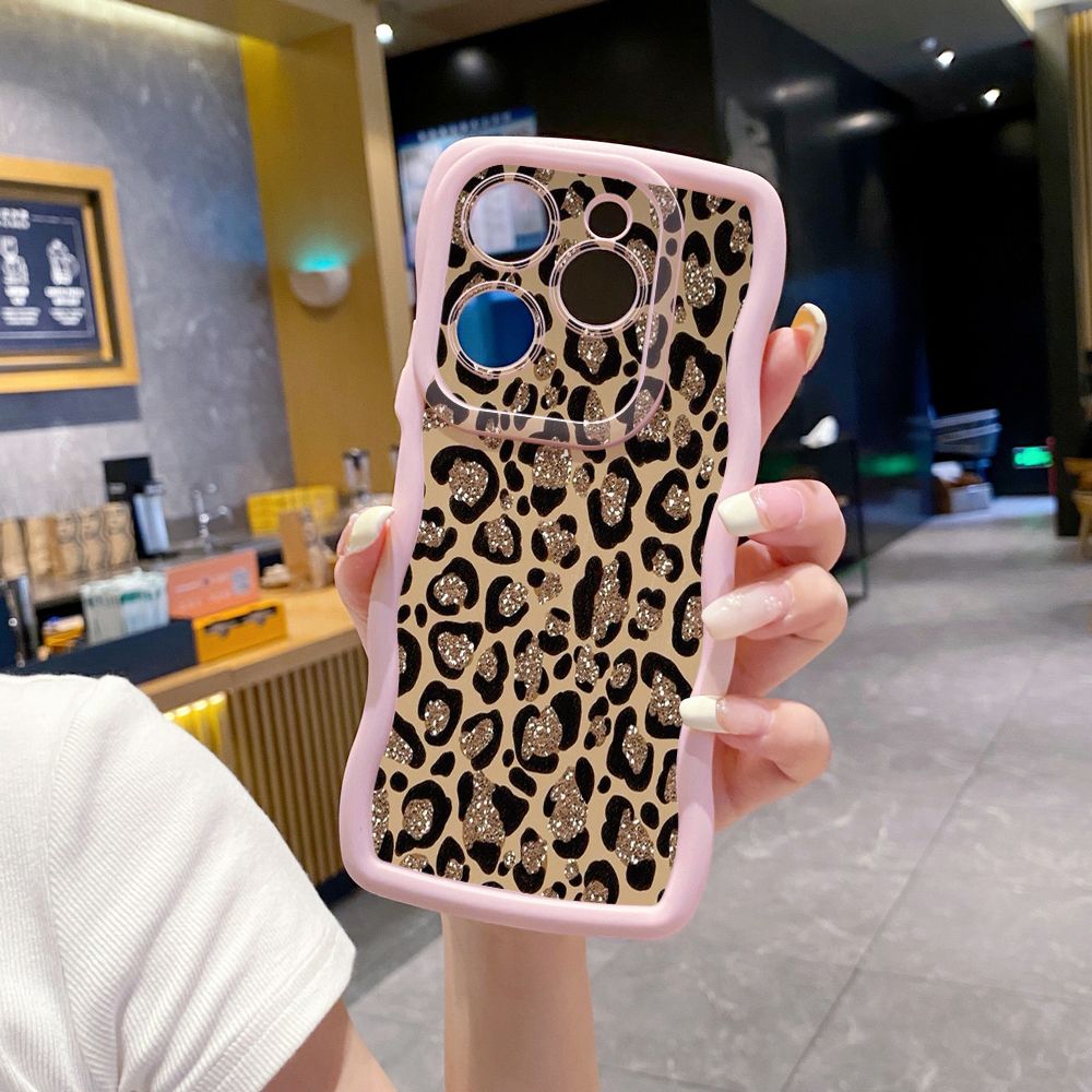 For Tecno Camon 19 Pro NEO 20 30 POP 6 GO 7 Spark GO 2023 8C 9 10 Pro 20C Retry Leopard Wave Frame Phone Case Anti Drop Cover