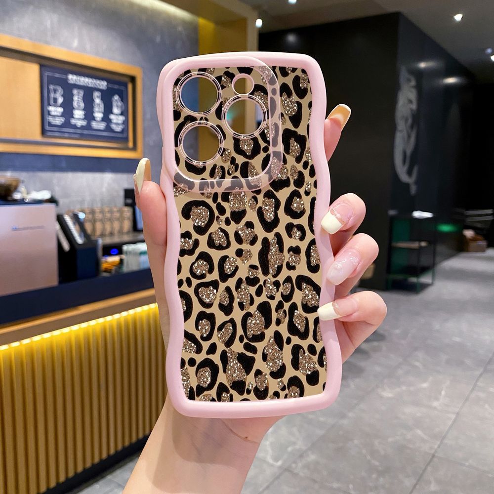 For Tecno Camon 19 Pro NEO 20 30 POP 6 GO 7 Spark GO 2023 8C 9 10 Pro 20C Retry Leopard Wave Frame Phone Case Anti Drop Cover