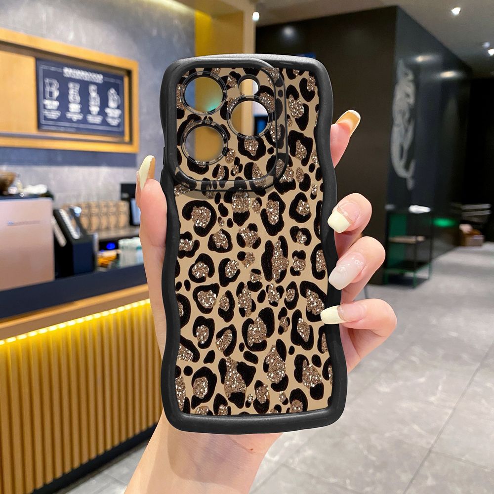 For Tecno Camon 19 Pro NEO 20 30 POP 6 GO 7 Spark GO 2023 8C 9 10 Pro 20C Retry Leopard Wave Frame Phone Case Anti Drop Cover
