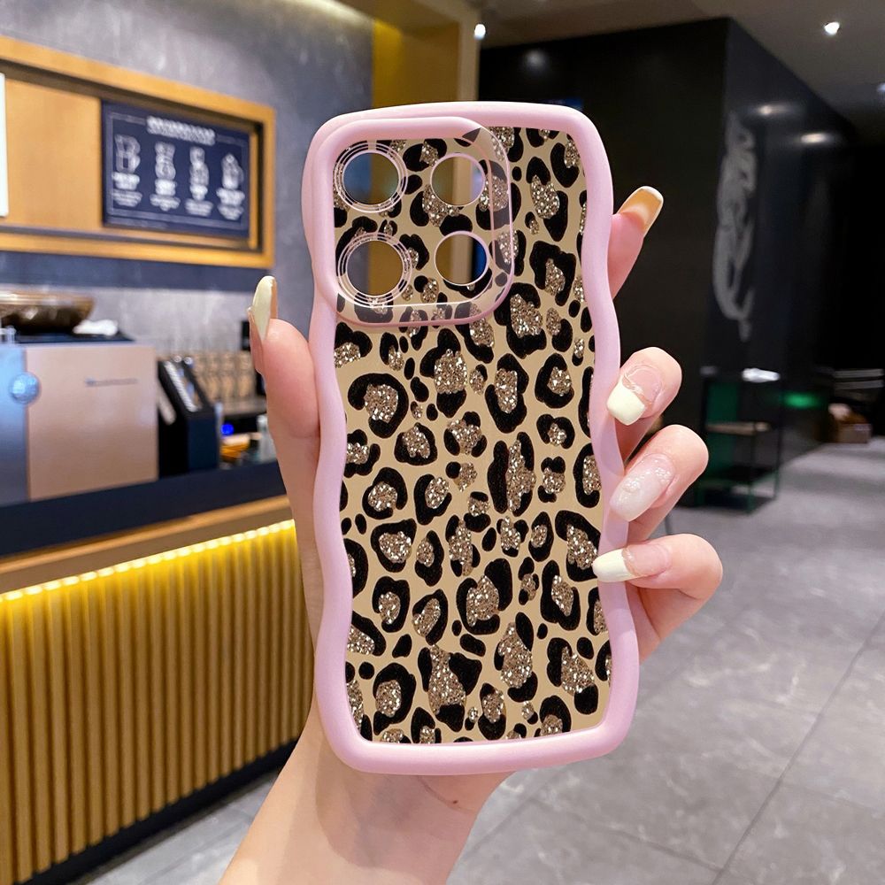 For ITEl A04 A60 A70 P40 S23 Plus Retry Leopard Wave Frame Phone Case Anti Drop Cover