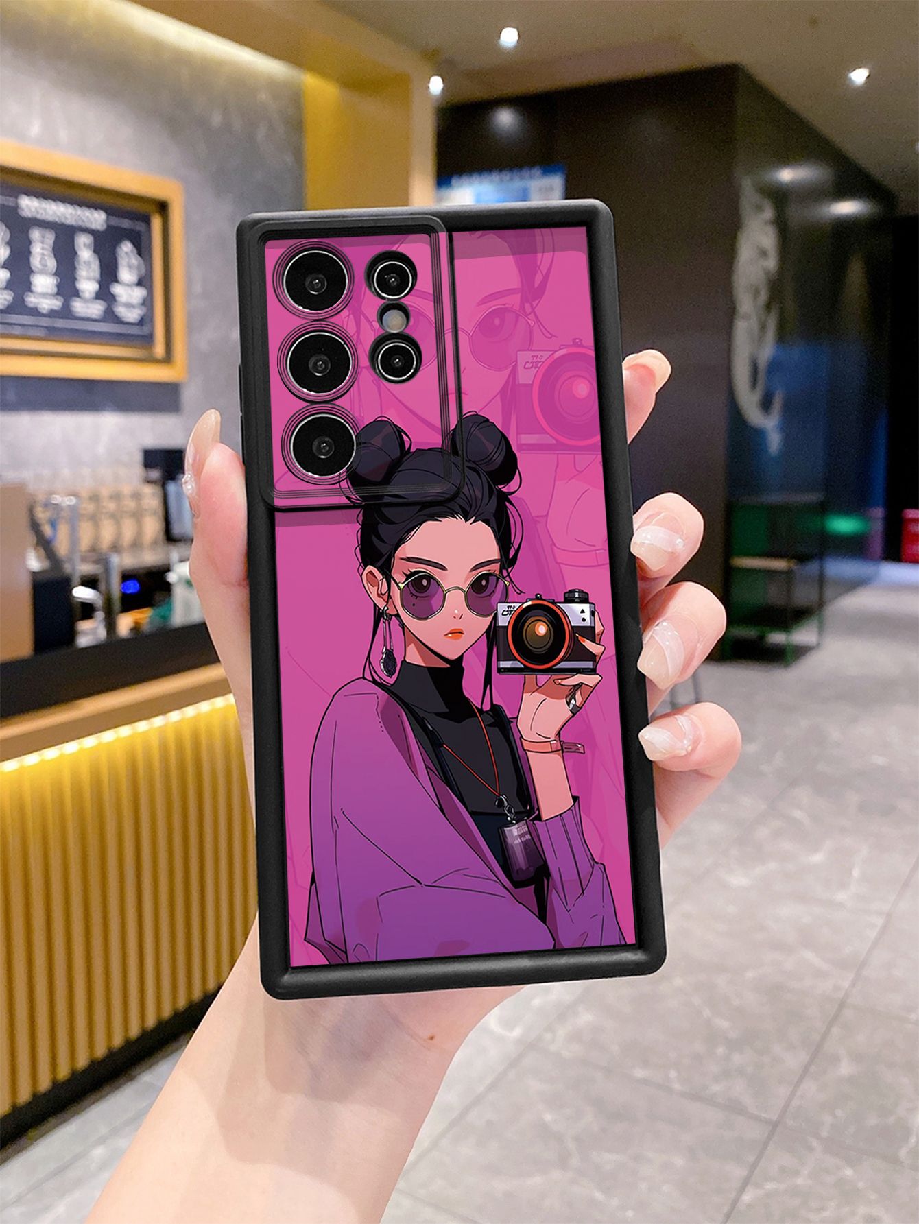 for Samsung Galaxy S24 S23 Ultra S22 Plus S21 FE S20 Cute Girl Full Protective Phone Case Anti Drop Cover