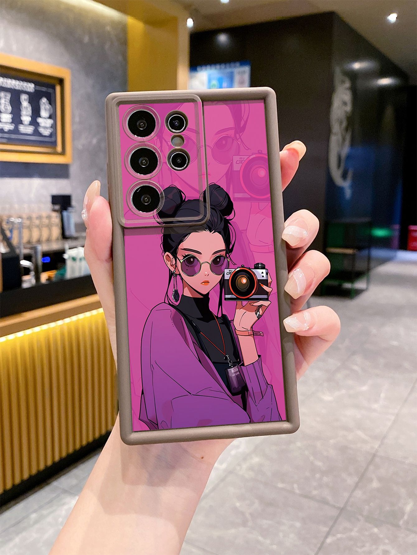 for Samsung Galaxy S24 S23 Ultra S22 Plus S21 FE S20 Cute Girl Full Protective Phone Case Anti Drop Cover