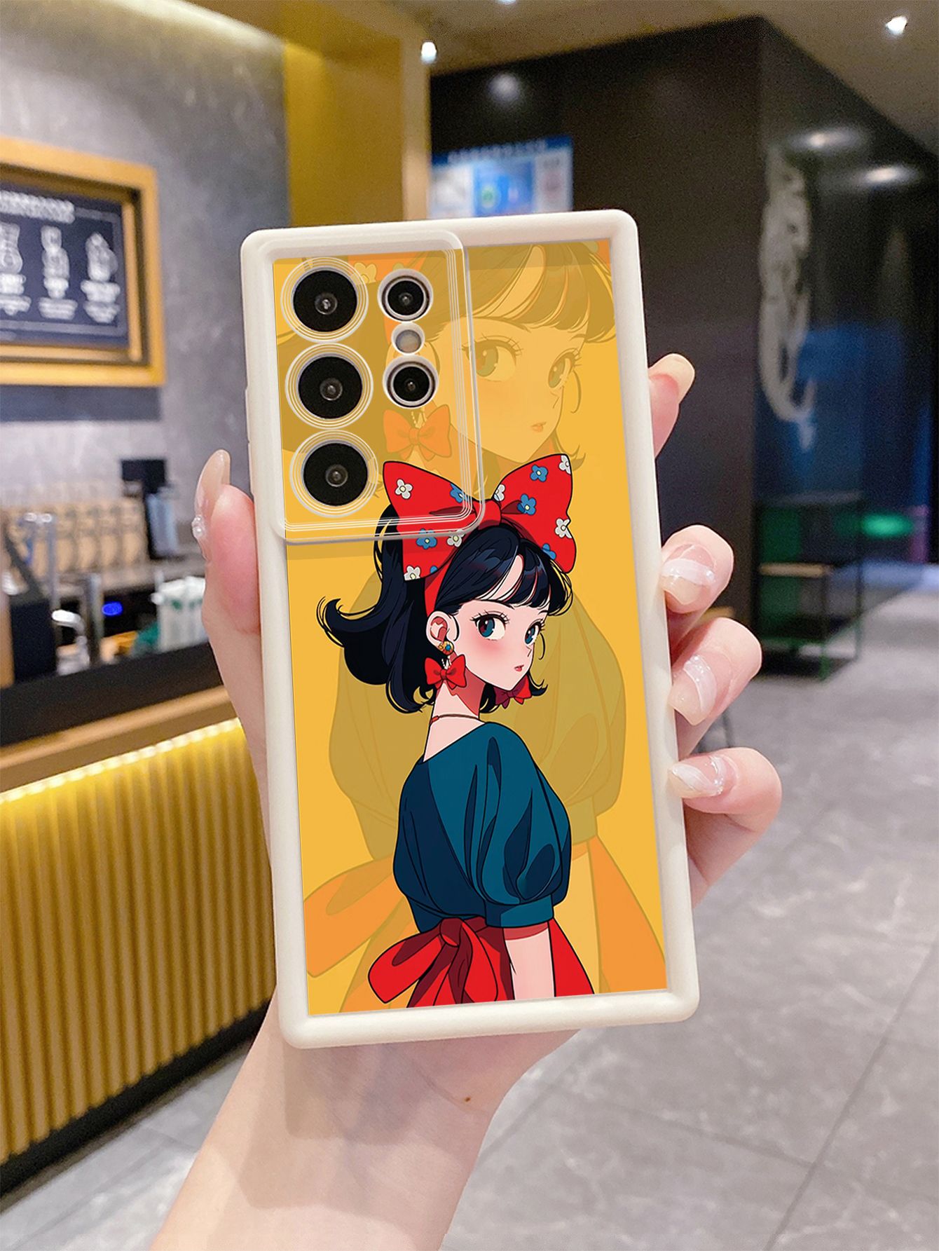 for Samsung Galaxy S24 S23 Ultra S22 Plus S21 FE S20 Cute Girl Full Protective Phone Case Anti Drop Cover