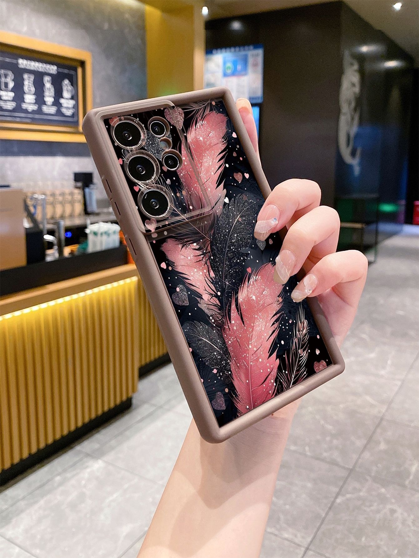 for Samsung Galaxy S24 S23 Ultra S22 Plus S21 FE S20 Luxury Beauty Leaves Full Protective Phone Case Anti Drop Cover