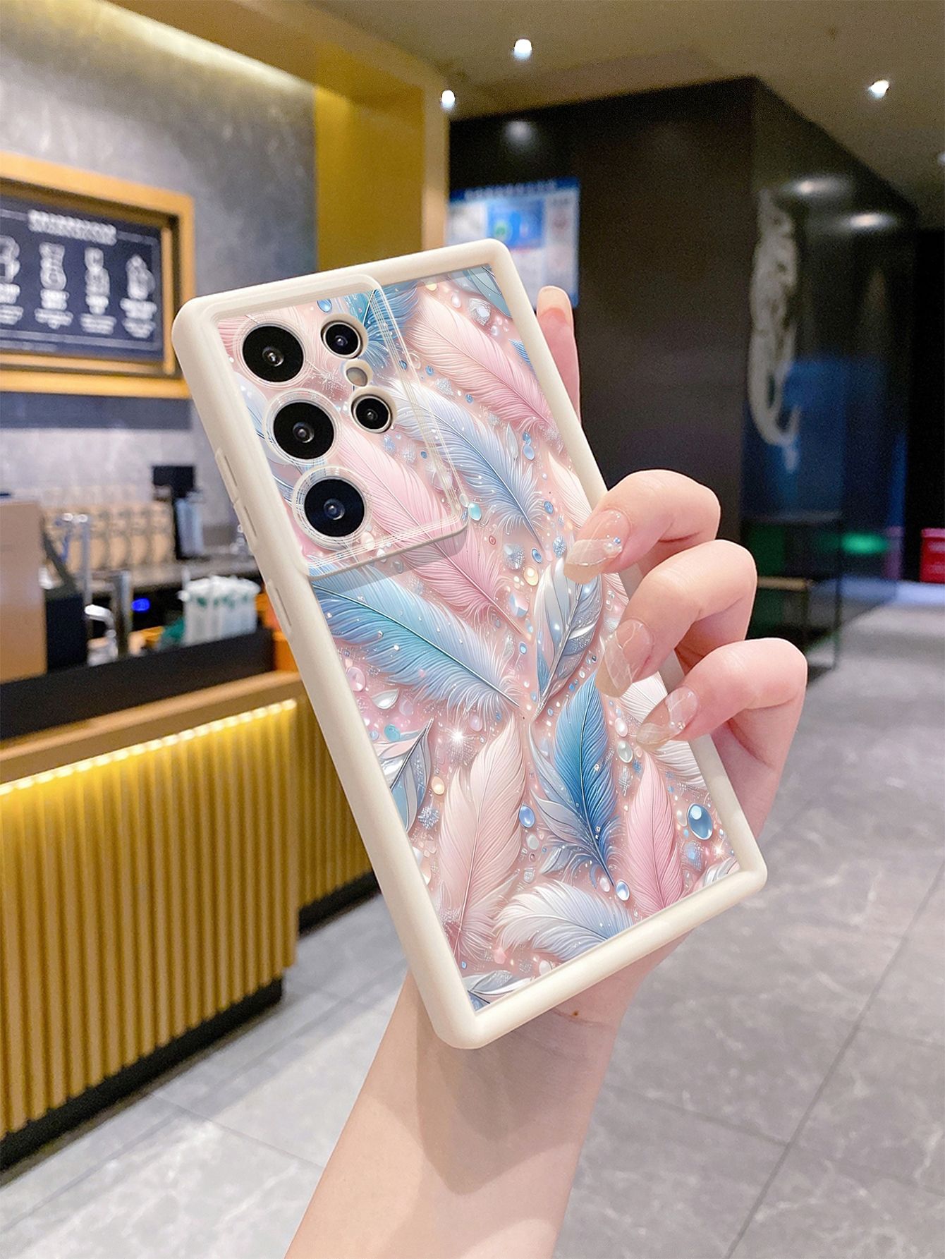 for Samsung Galaxy S24 S23 Ultra S22 Plus S21 FE S20 Luxury Beauty Leaves Full Protective Phone Case Anti Drop Cover