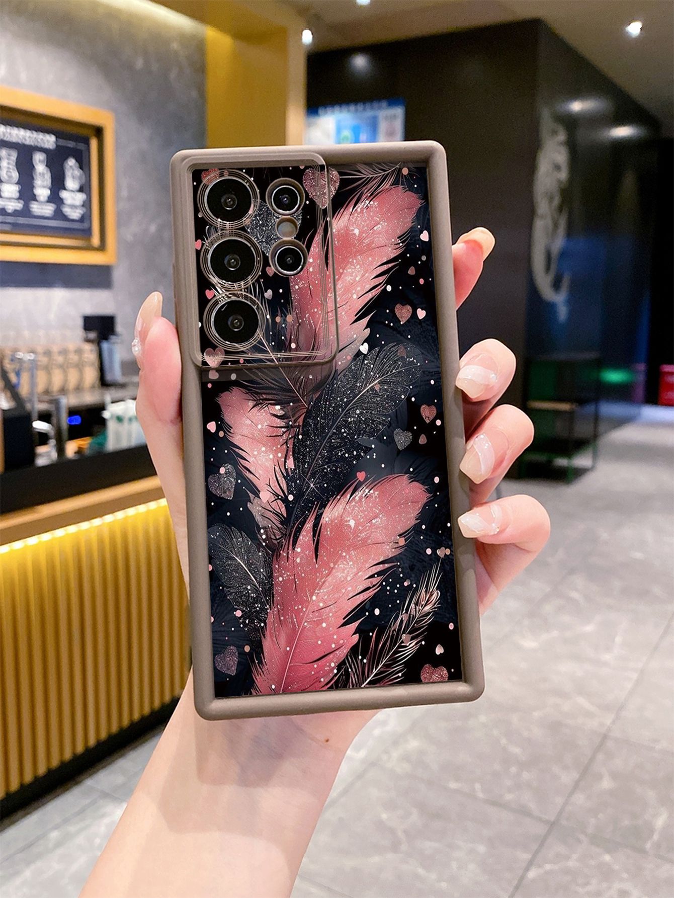 for Samsung Galaxy S24 S23 Ultra S22 Plus S21 FE S20 Luxury Beauty Leaves Full Protective Phone Case Anti Drop Cover