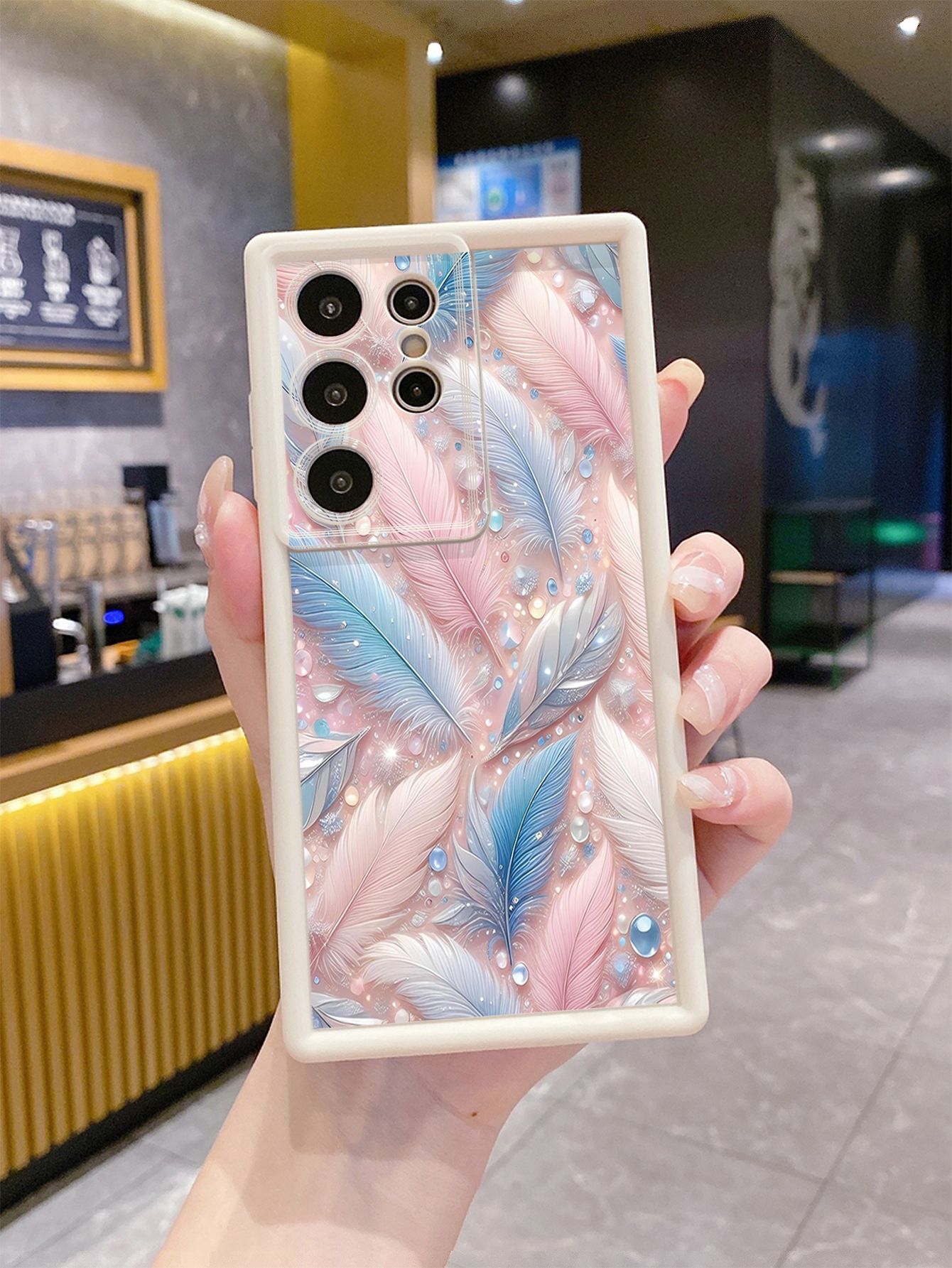 for Samsung Galaxy S24 S23 Ultra S22 Plus S21 FE S20 Luxury Beauty Leaves Full Protective Phone Case Anti Drop Cover