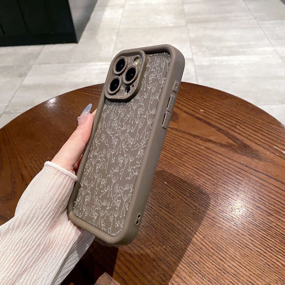 for iPhone 15 Pro Max 14 Plus 13 12 11 XR 8 7 SE 2022 XS Retro Face Full Protective Phone Case Anti Drop Cover