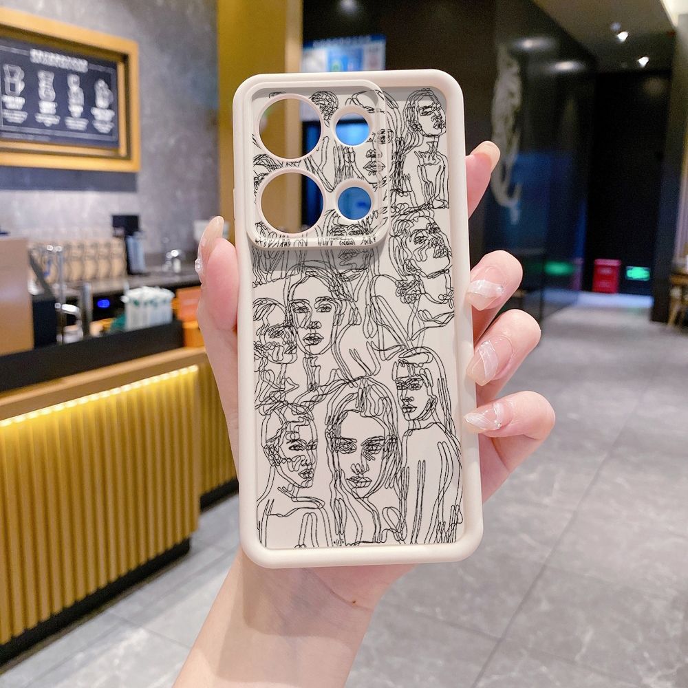 for Xiaomi Redmi Note 13 Pro 5G 12S 4G 12 Turbo 11S 13C 12C Retro Face Full Protective Phone Case Anti Drop Cover