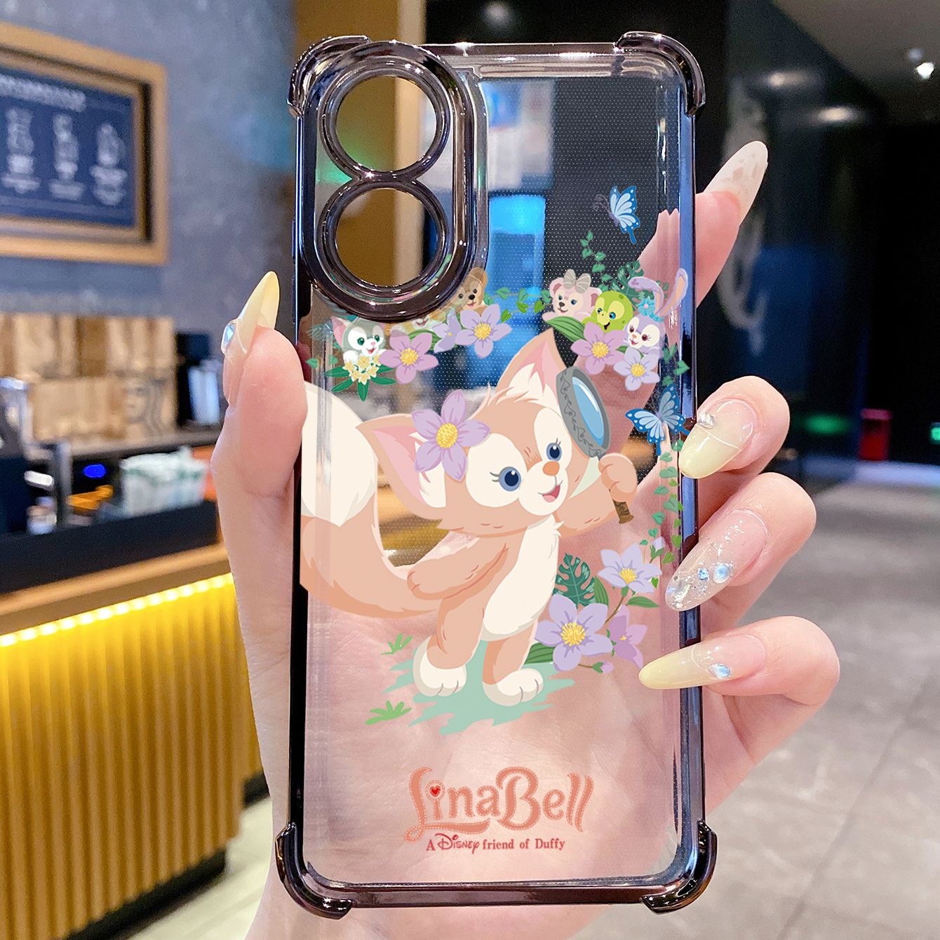 for OPPO A38 A5 Pro Realme C63 C51 C75 VIVO Plating Phone Case Shockproof Cover Cute Disney Linabell