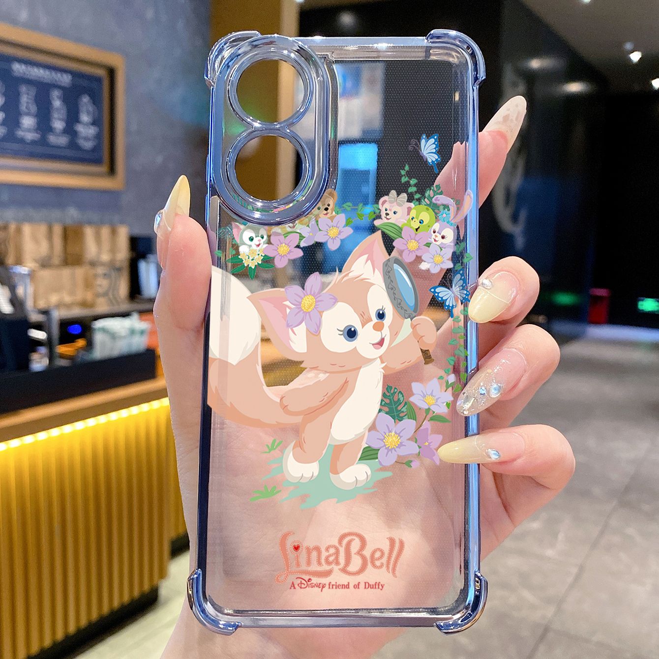 for OPPO A38 A5 Pro Realme C63 C51 C75 VIVO Plating Phone Case Shockproof Cover Cute Disney Linabell