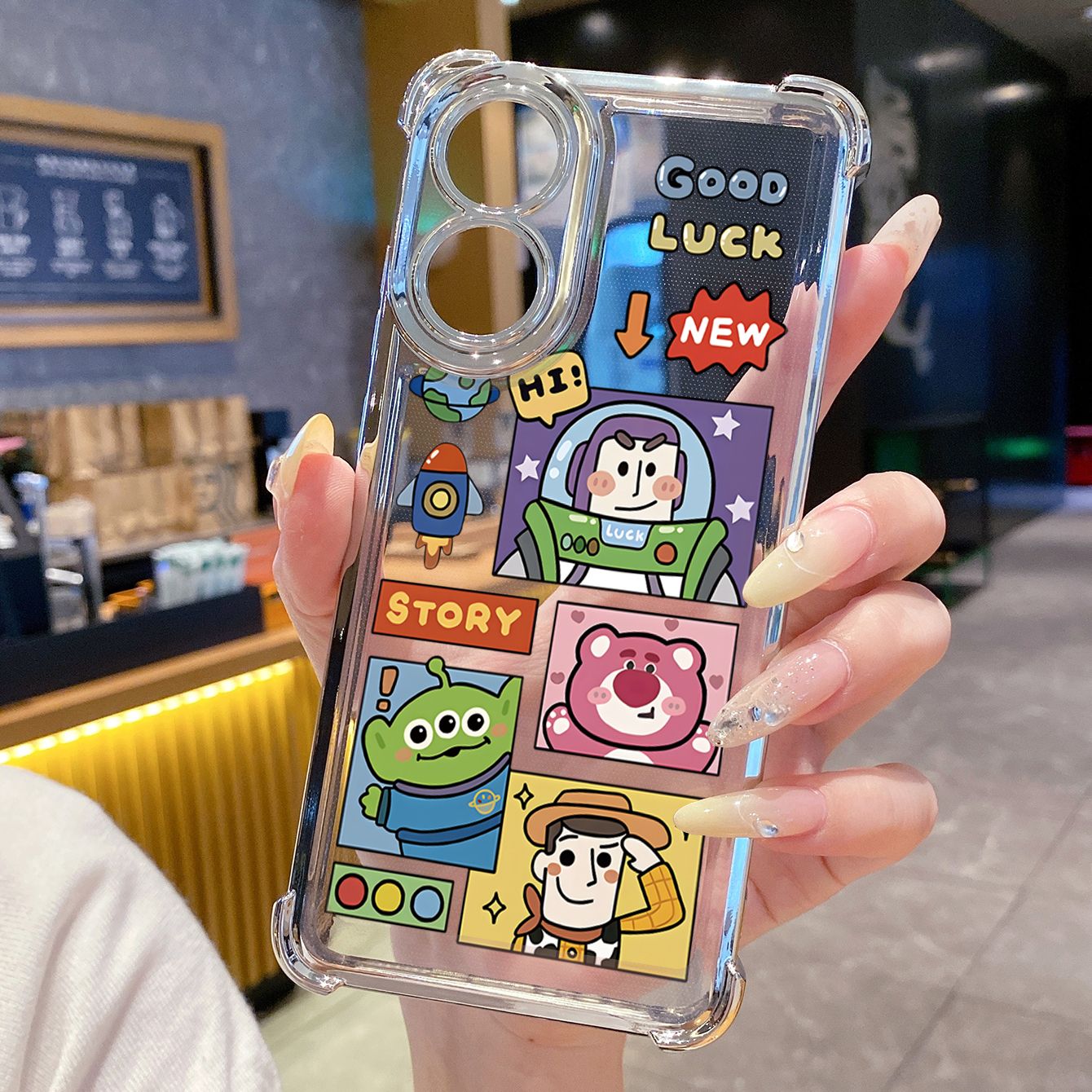 for OPPO A38 A5 Pro Realme C63 C51 C75 VIVO Plating Phone Case Shockproof Cover Toy Story