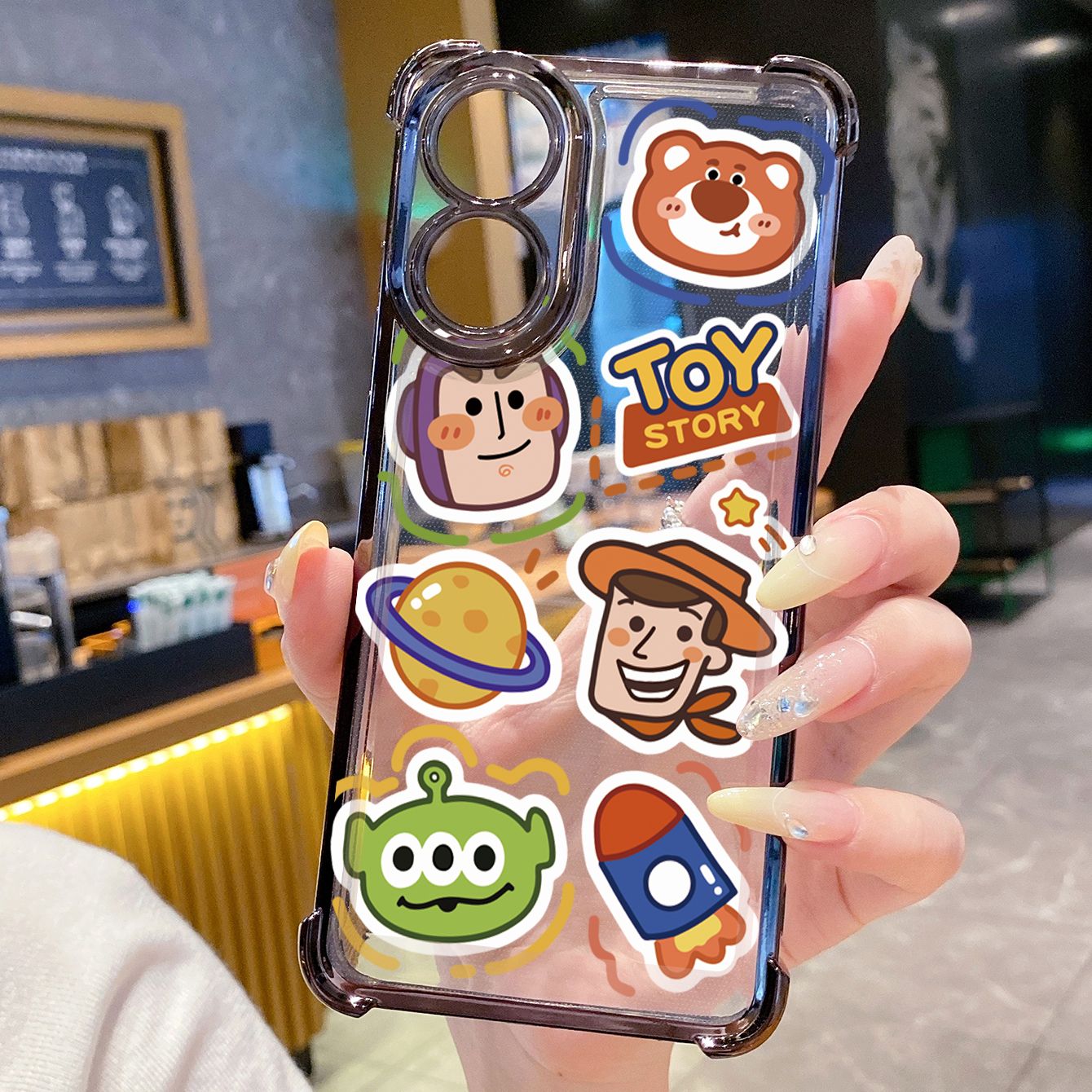 for OPPO A38 A5 Pro Realme C63 C51 C75 VIVO Plating Phone Case Shockproof Cover Toy Story