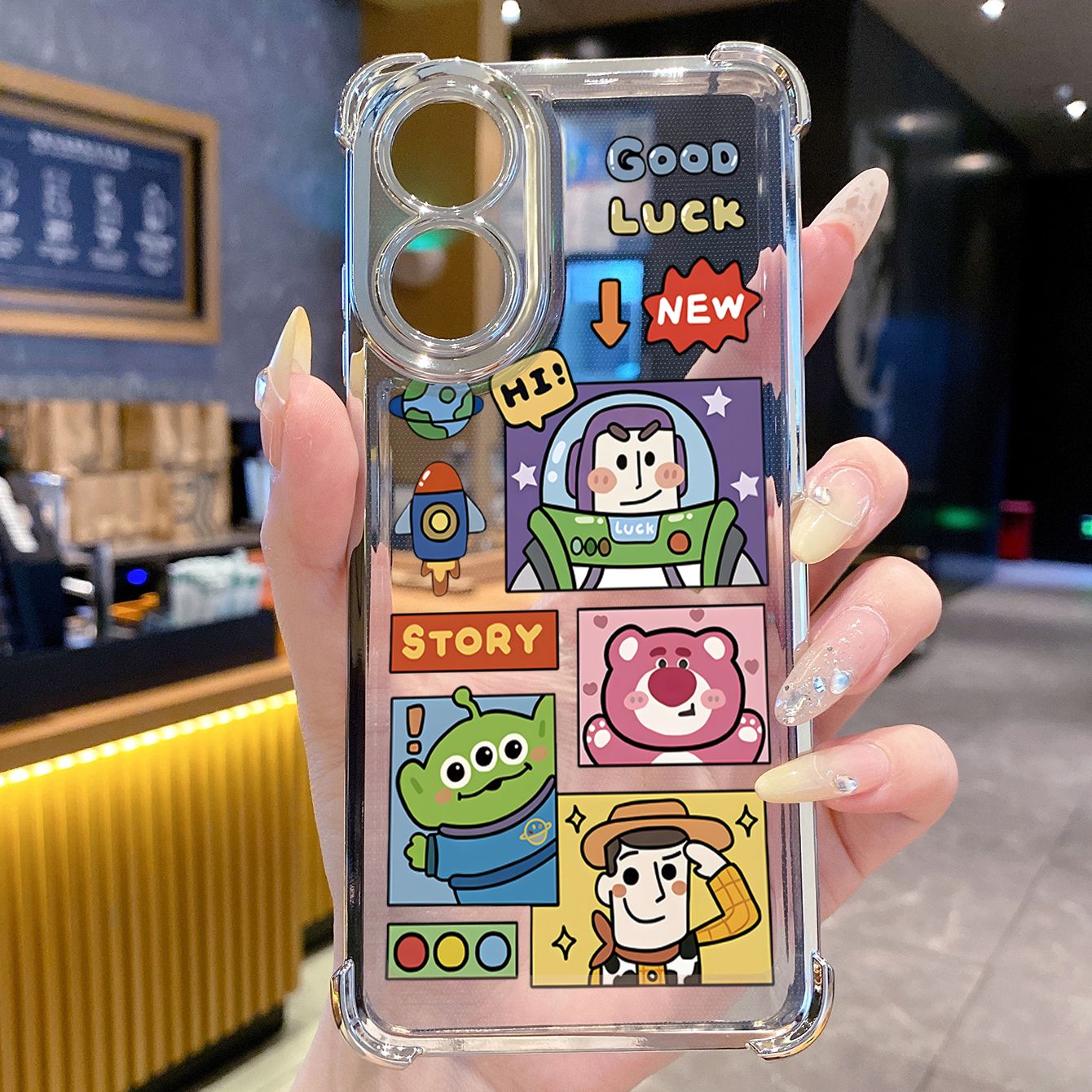 for OPPO A38 A5 Pro Realme C63 C51 C75 VIVO Plating Phone Case Shockproof Cover Toy Story