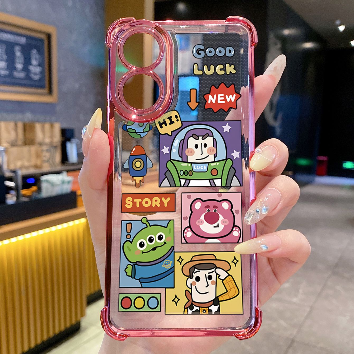for OPPO A38 A5 Pro Realme C63 C51 C75 VIVO Plating Phone Case Shockproof Cover Toy Story