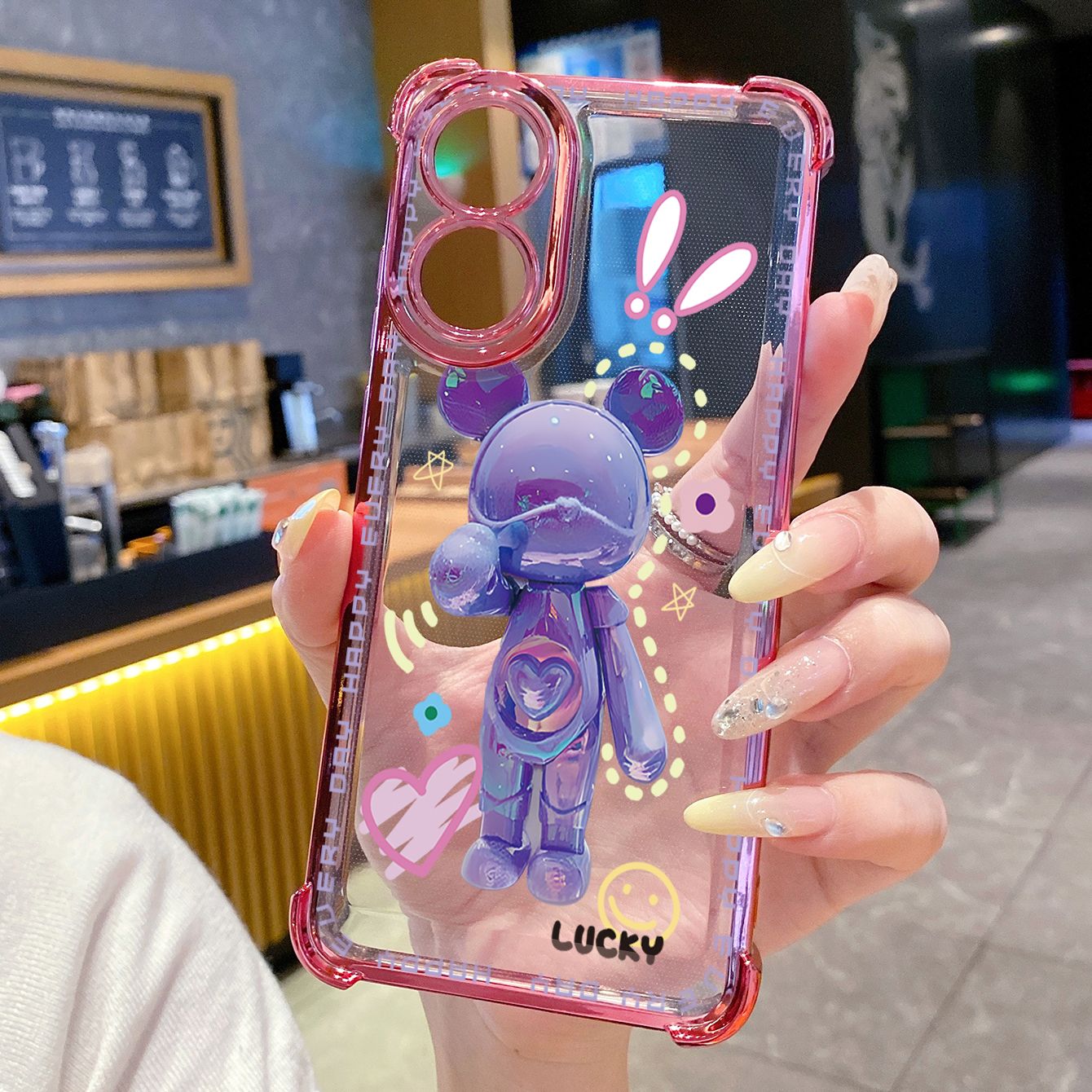 for OPPO A38 A5 Pro Realme C63 C51 C75 VIVO Plating Phone Case Shockproof Cover Fashion Kaws