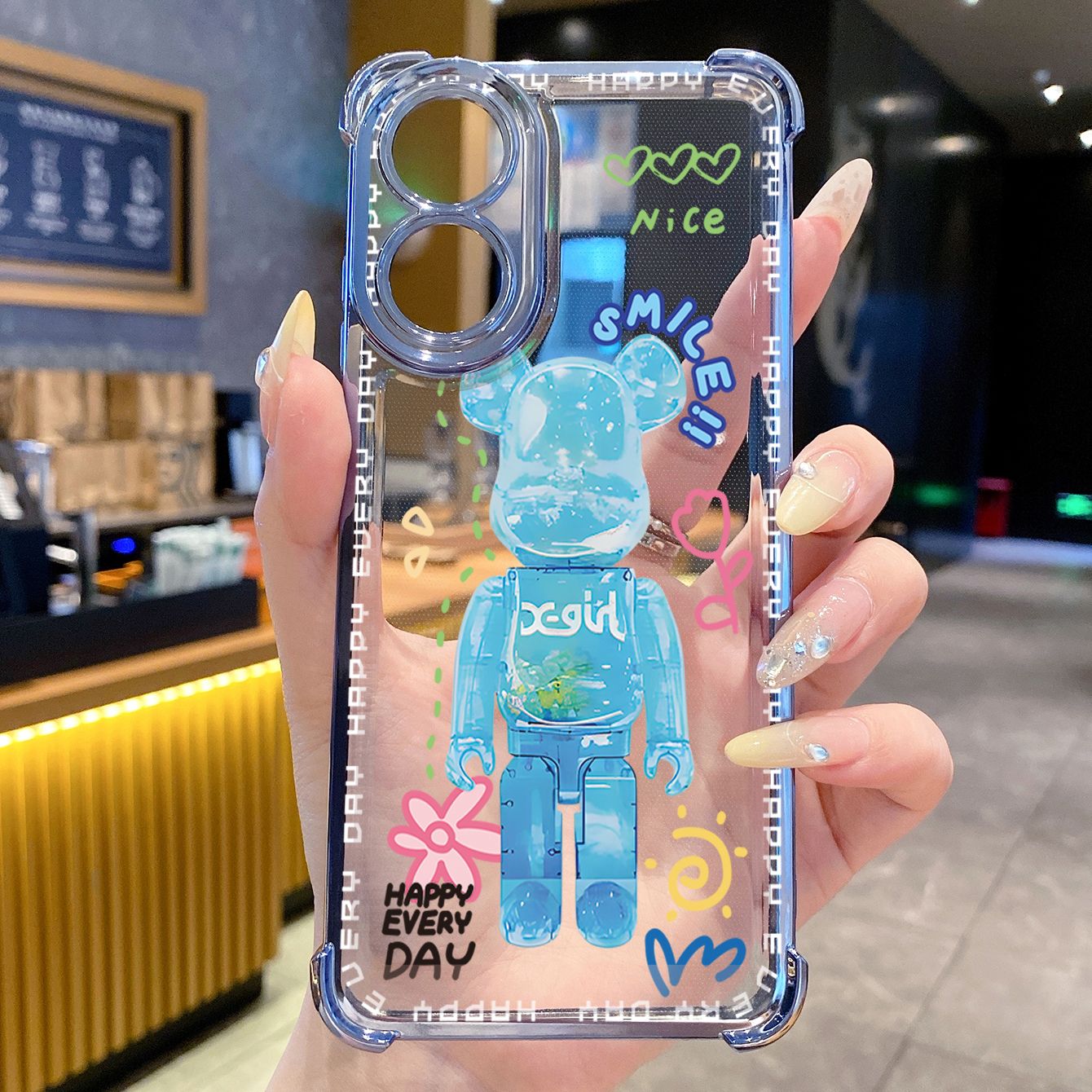 for OPPO A38 A5 Pro Realme C63 C51 C75 VIVO Plating Phone Case Shockproof Cover Fashion Kaws
