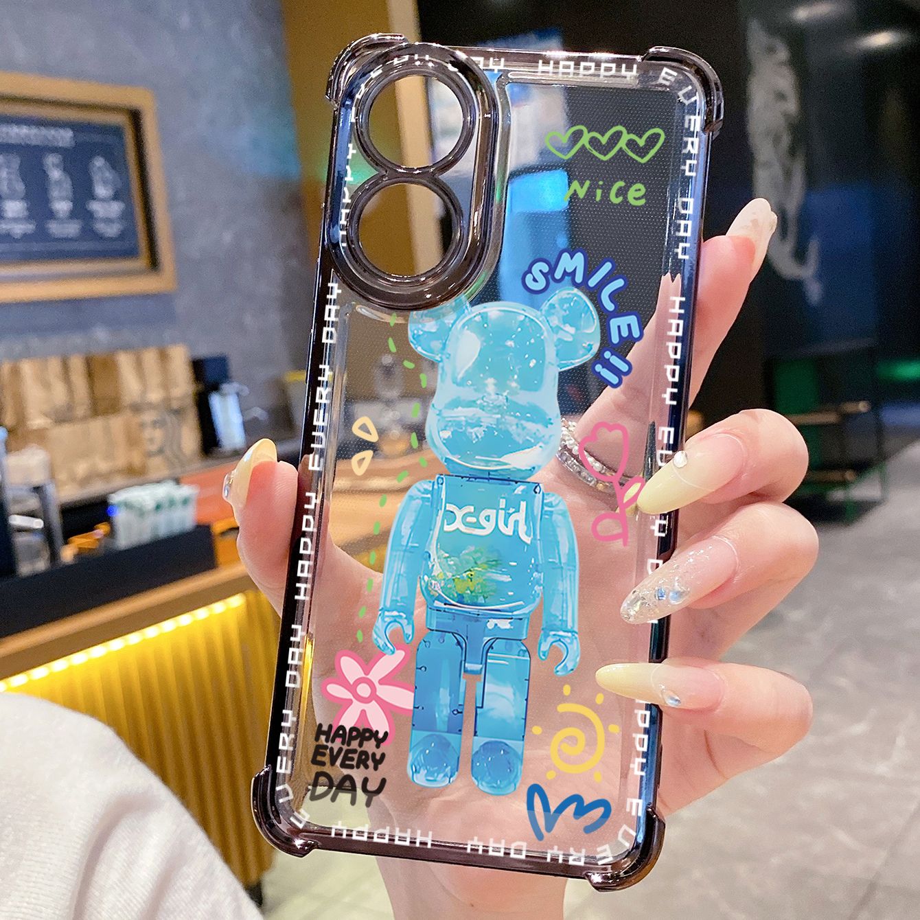 for OPPO A38 A5 Pro Realme C63 C51 C75 VIVO Plating Phone Case Shockproof Cover Fashion Kaws