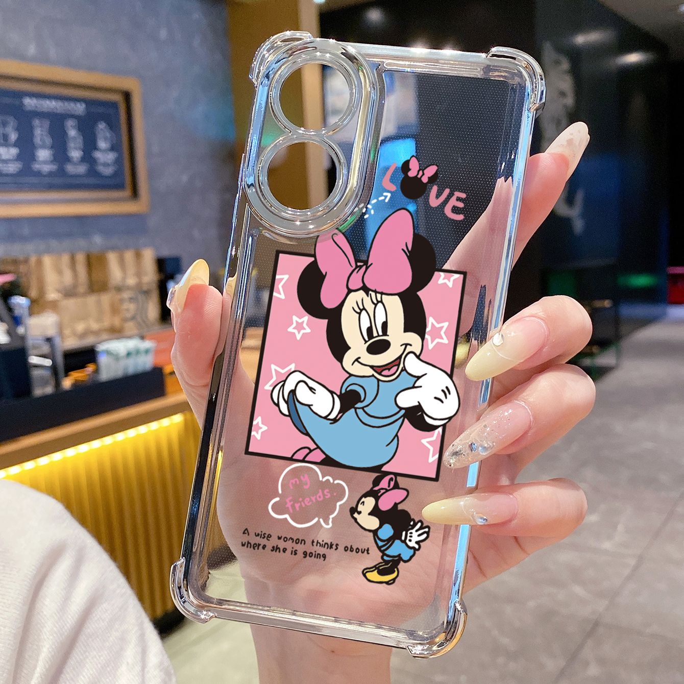 for OPPO A38 A5 Pro Realme C63 C51 C75 VIVO Plating Phone Case Shockproof Cover Mickey Minne Cute