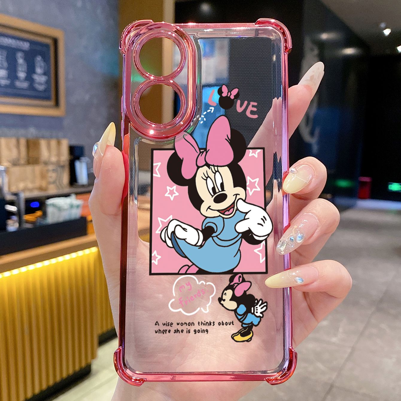 for OPPO A38 A5 Pro Realme C63 C51 C75 VIVO Plating Phone Case Shockproof Cover Mickey Minne Cute