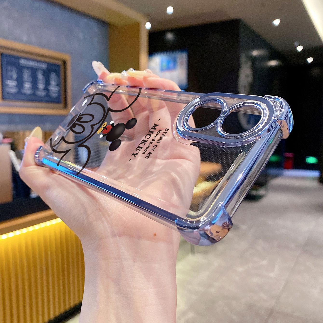 for OPPO A38 A5 Pro Realme C63 C51 C75 VIVO Plating Phone Case Shockproof Cover Doraemon Mickey