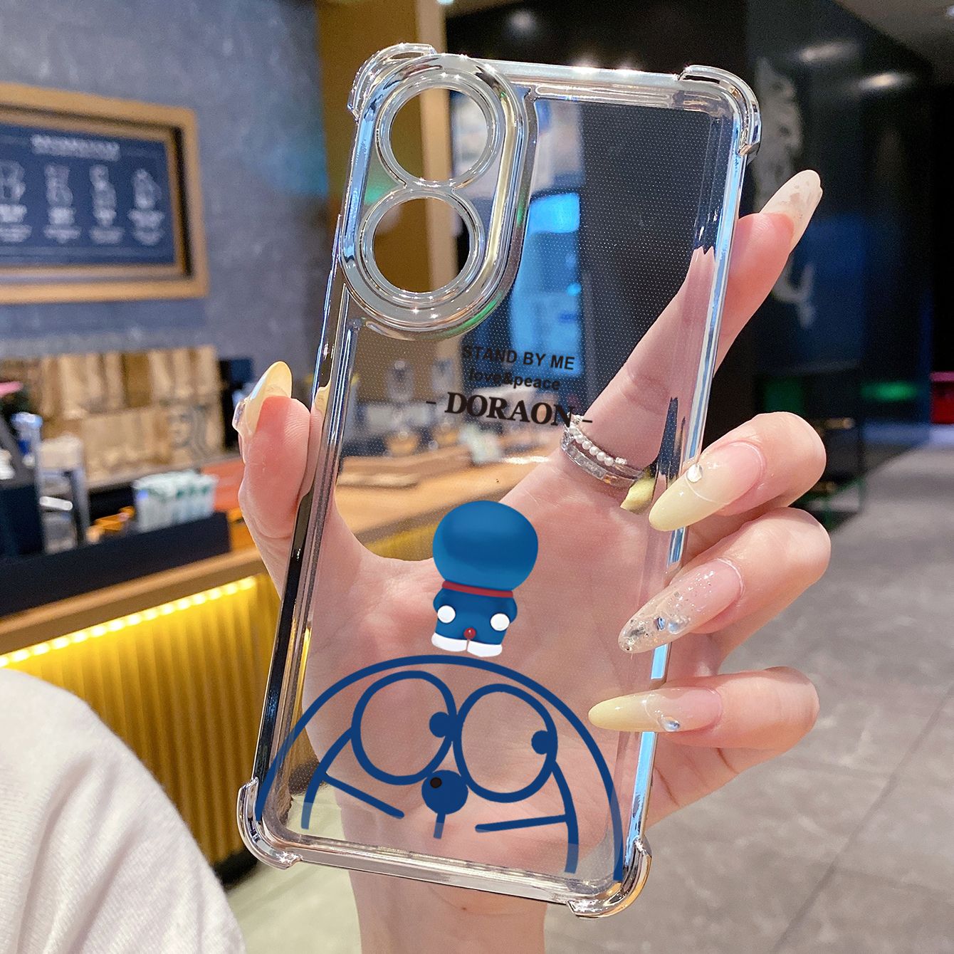 for OPPO A38 A5 Pro Realme C63 C51 C75 VIVO Plating Phone Case Shockproof Cover Doraemon Mickey
