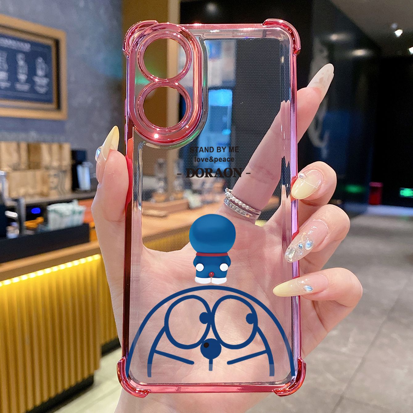 for OPPO A38 A5 Pro Realme C63 C51 C75 VIVO Plating Phone Case Shockproof Cover Doraemon Mickey