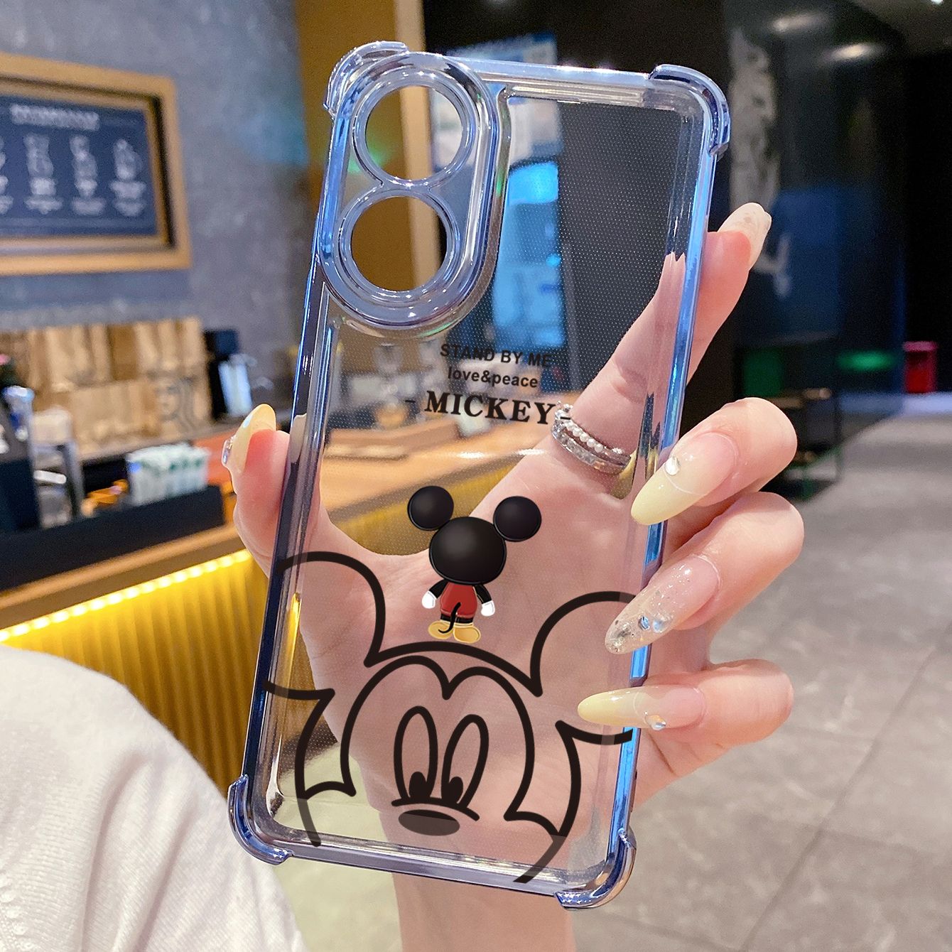 for OPPO A38 A5 Pro Realme C63 C51 C75 VIVO Plating Phone Case Shockproof Cover Doraemon Mickey