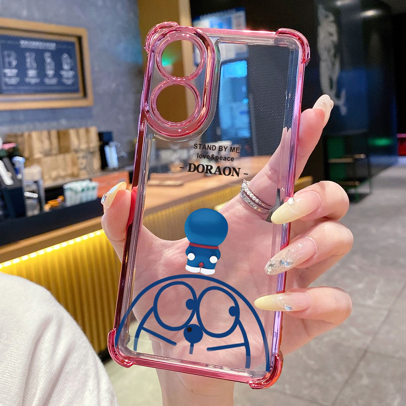 for OPPO A38 A5 Pro Realme C63 C51 C75 VIVO Plating Phone Case Shockproof Cover Doraemon Mickey