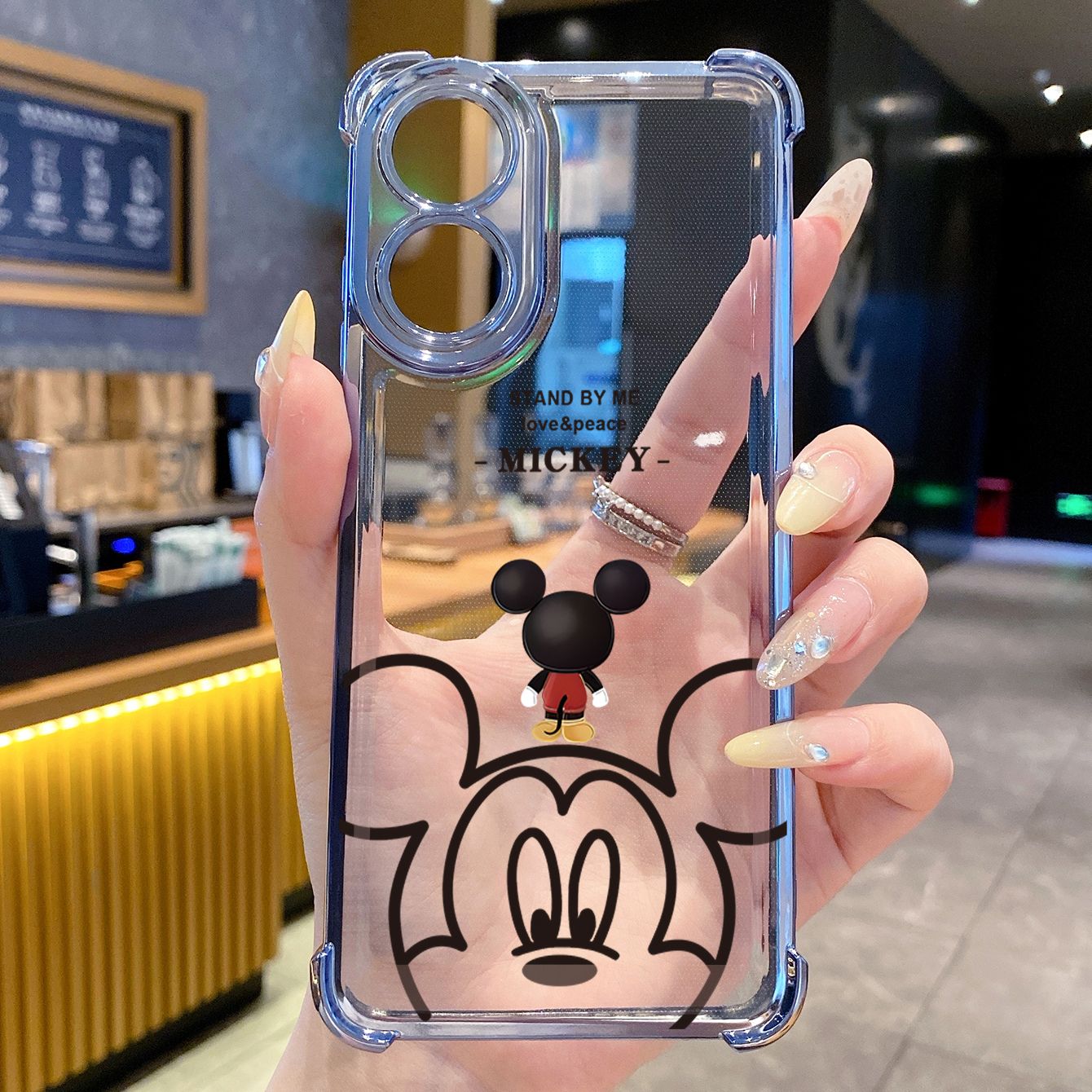 for OPPO A38 A5 Pro Realme C63 C51 C75 VIVO Plating Phone Case Shockproof Cover Doraemon Mickey
