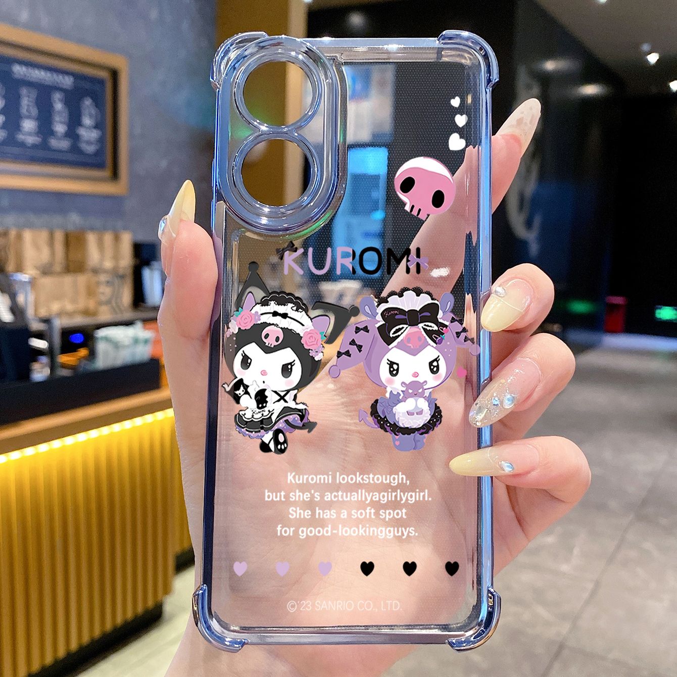 for OPPO A38 A5 Pro Realme C63 C51 C75 VIVO Plating Phone Case Shockproof Cover Cute Kuromi