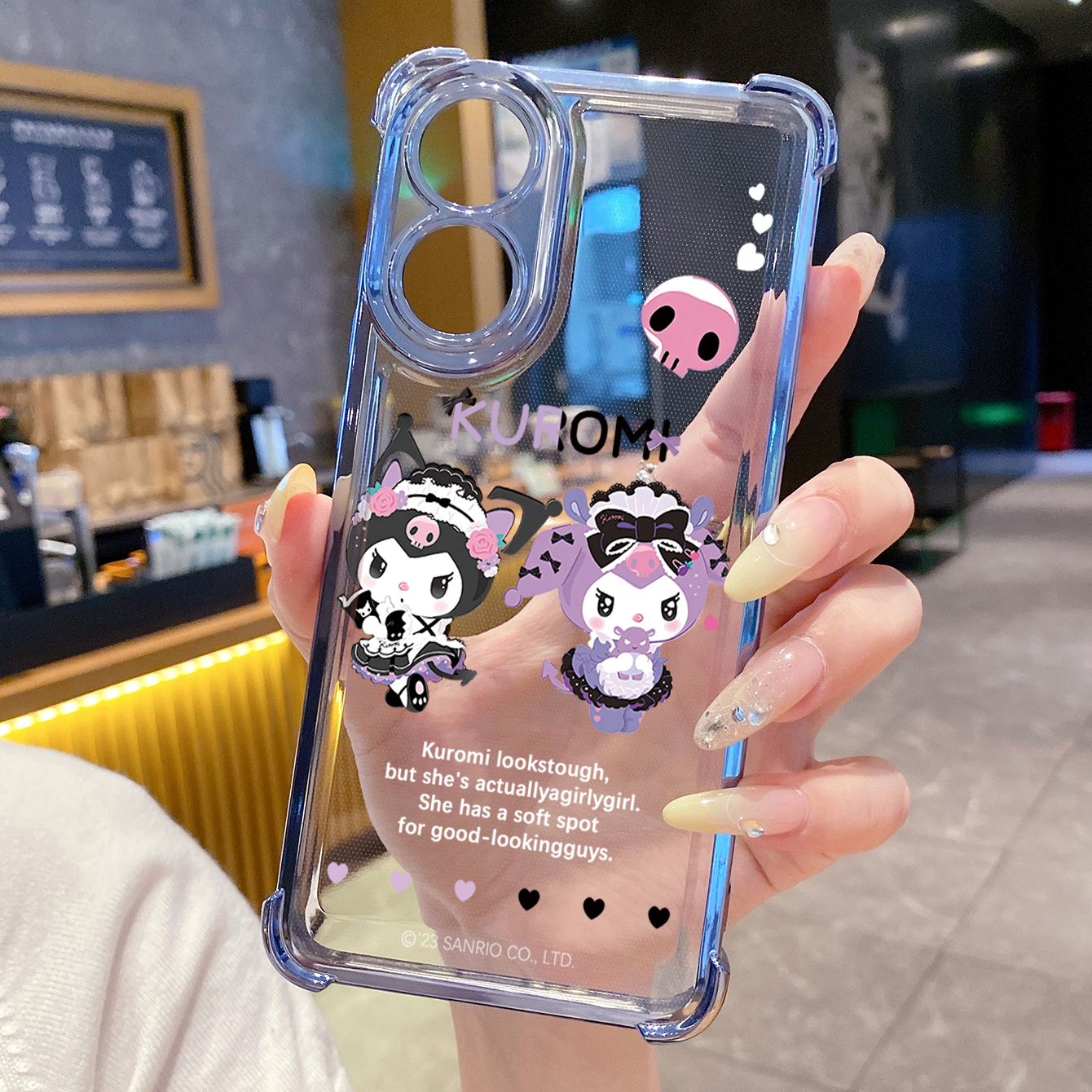 for OPPO A38 A5 Pro Realme C63 C51 C75 VIVO Plating Phone Case Shockproof Cover Cute Kuromi