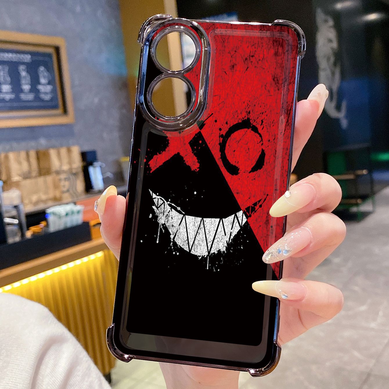 for OPPO A38 A5 Pro Realme C63 C51 C75 VIVO Plating Phone Case Shockproof Cover Cute Evil Clown