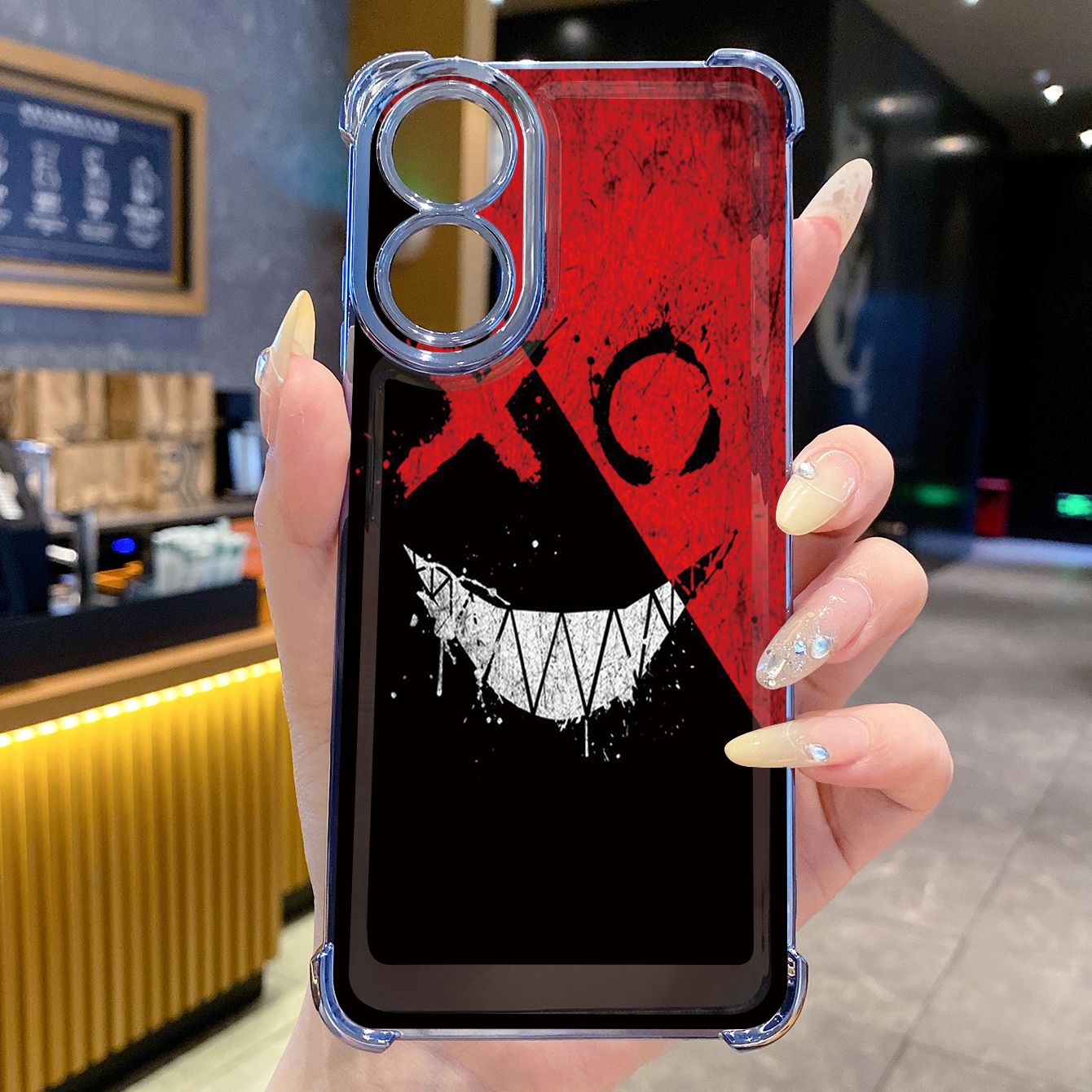 for OPPO A38 A5 Pro Realme C63 C51 C75 VIVO Plating Phone Case Shockproof Cover Cute Evil Clown
