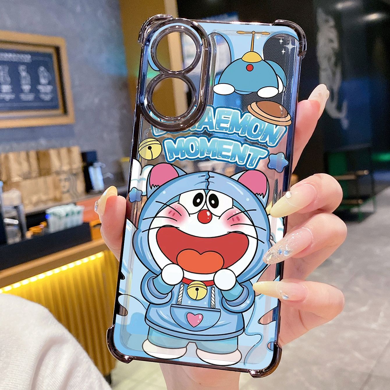 for OPPO A38 A5 Pro Realme C63 C51 C75 VIVO Plating Phone Case Shockproof Cover Stitch Angel Couple