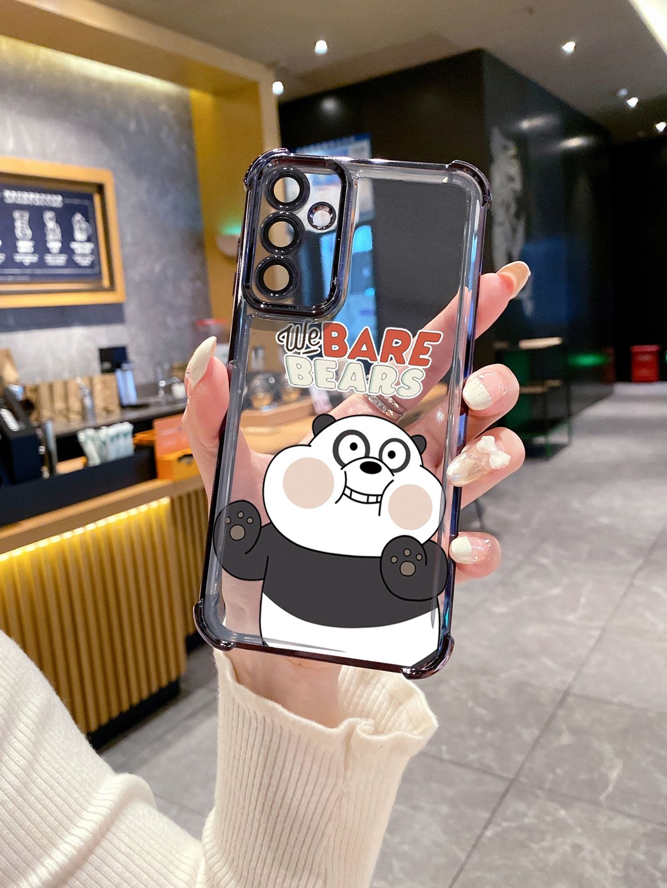 For Tecno Spark 10 20 Pro Spark Go 2023 2024 2025 Cute We Bare Bears Plating Frame Clear Phone Case Anti-shock Cover