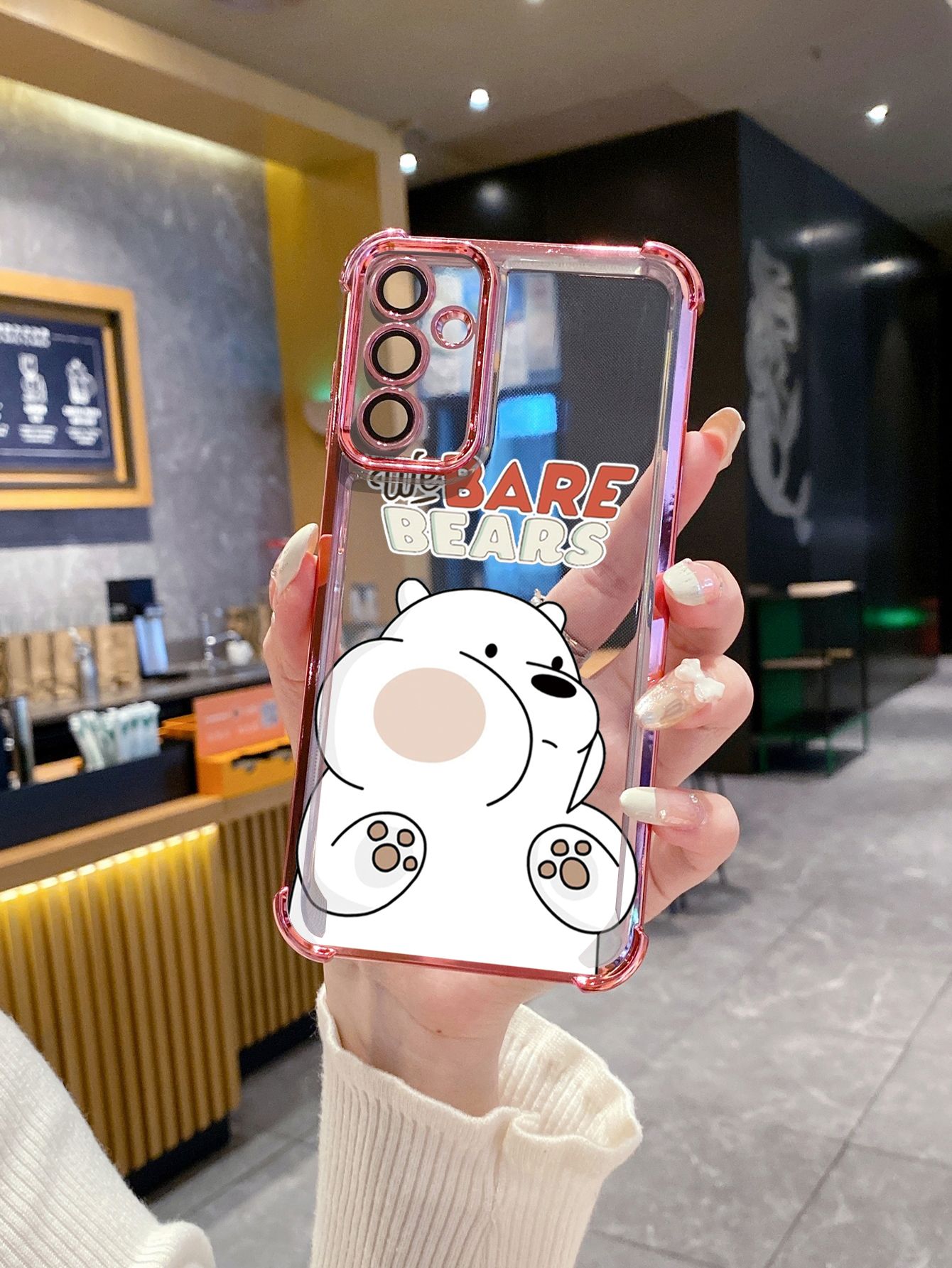 For Tecno Spark 10 20 Pro Spark Go 2023 2024 2025 Cute We Bare Bears Plating Frame Clear Phone Case Anti-shock Cover