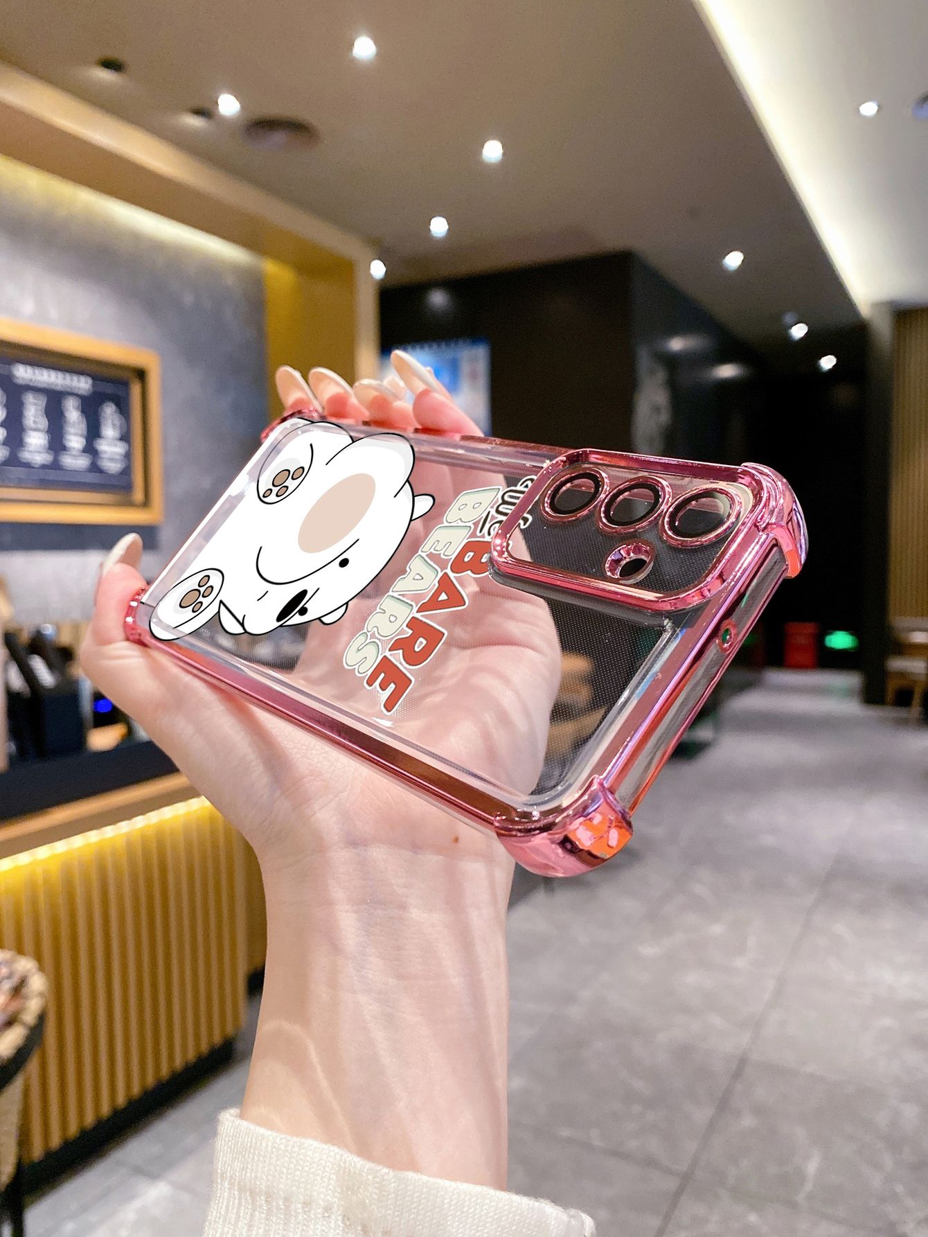 For Tecno Spark 10 20 Pro Spark Go 2023 2024 2025 Cute We Bare Bears Plating Frame Clear Phone Case Anti-shock Cover