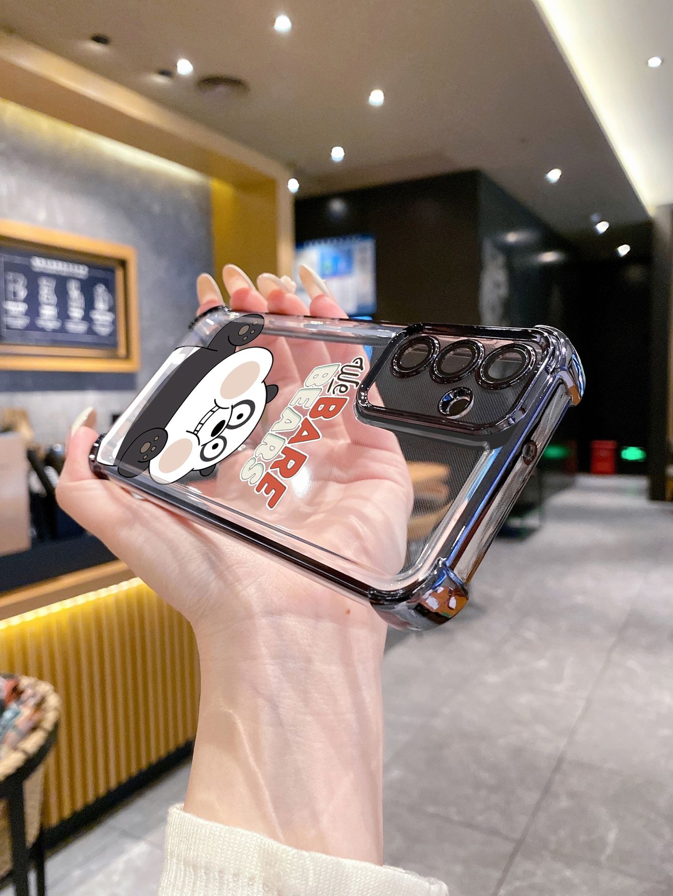 For Tecno Spark 10 20 Pro Spark Go 2023 2024 2025 Cute We Bare Bears Plating Frame Clear Phone Case Anti-shock Cover