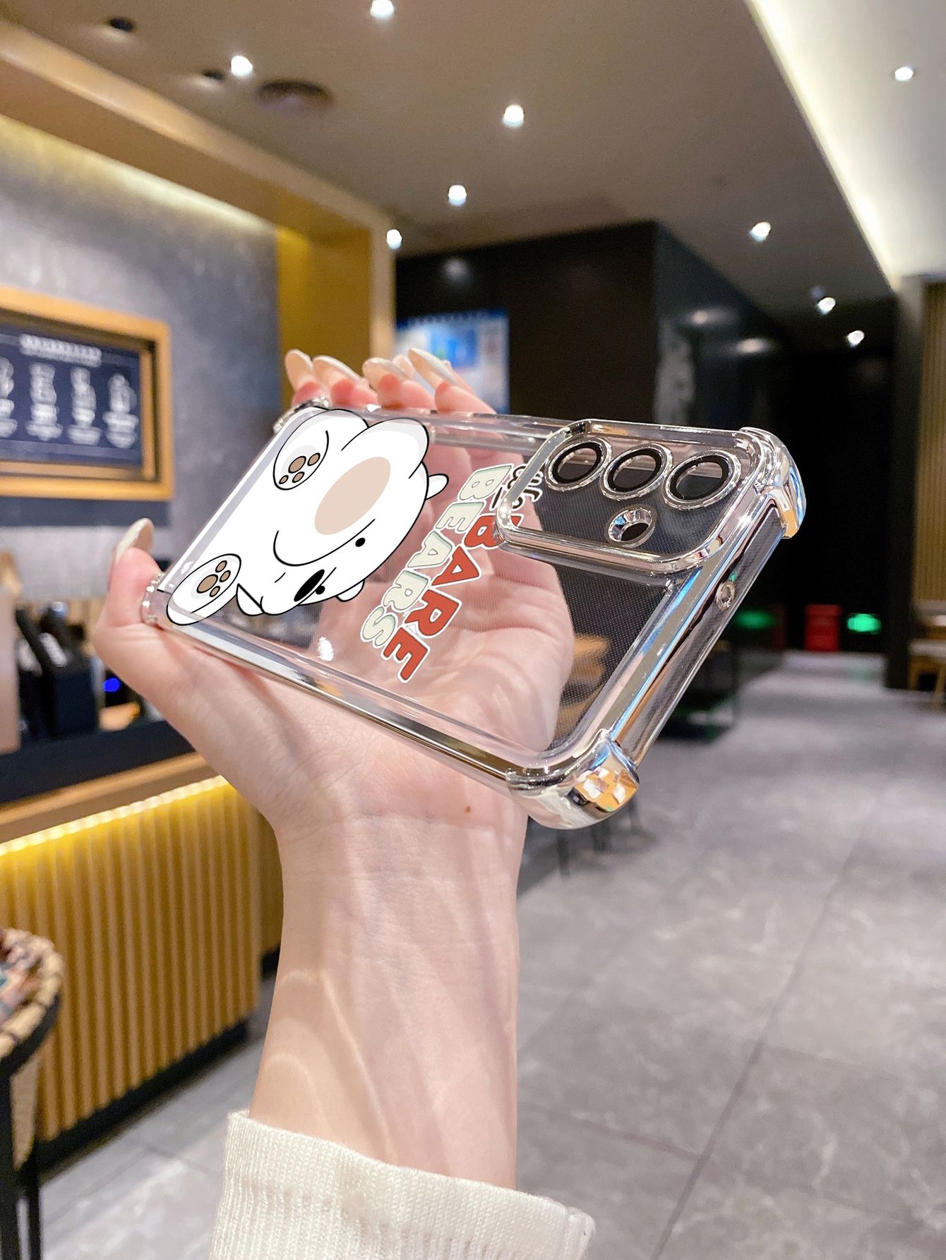 For Tecno Spark 10 20 Pro Spark Go 2023 2024 2025 Cute We Bare Bears Plating Frame Clear Phone Case Anti-shock Cover