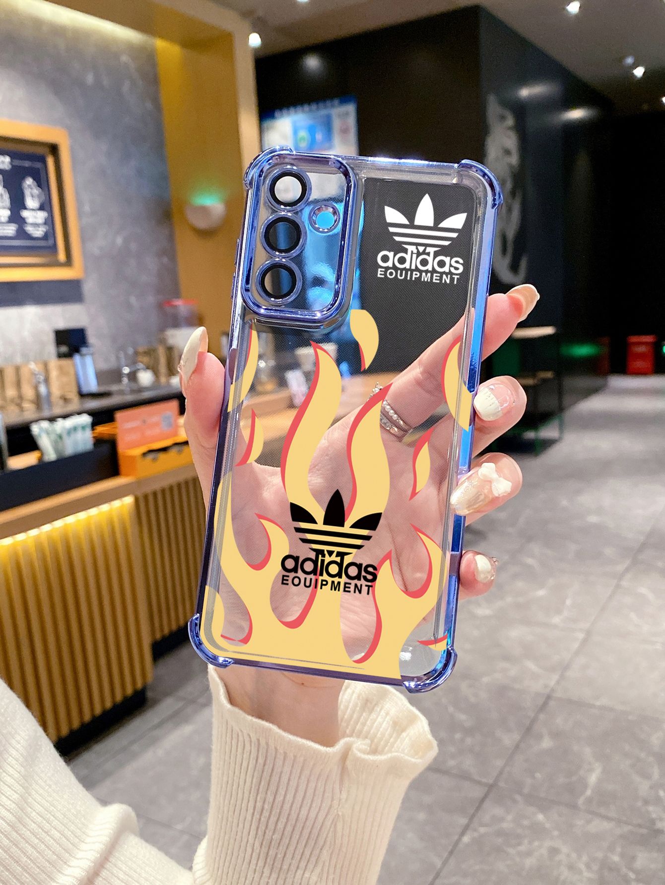 For Xiaomi Redmi Note 14 13 Pro 5G 12S 4G 12 Turbo 11S 13C 12C Adid Fire Plating Frame Clear Phone Case Anti-shock Cover