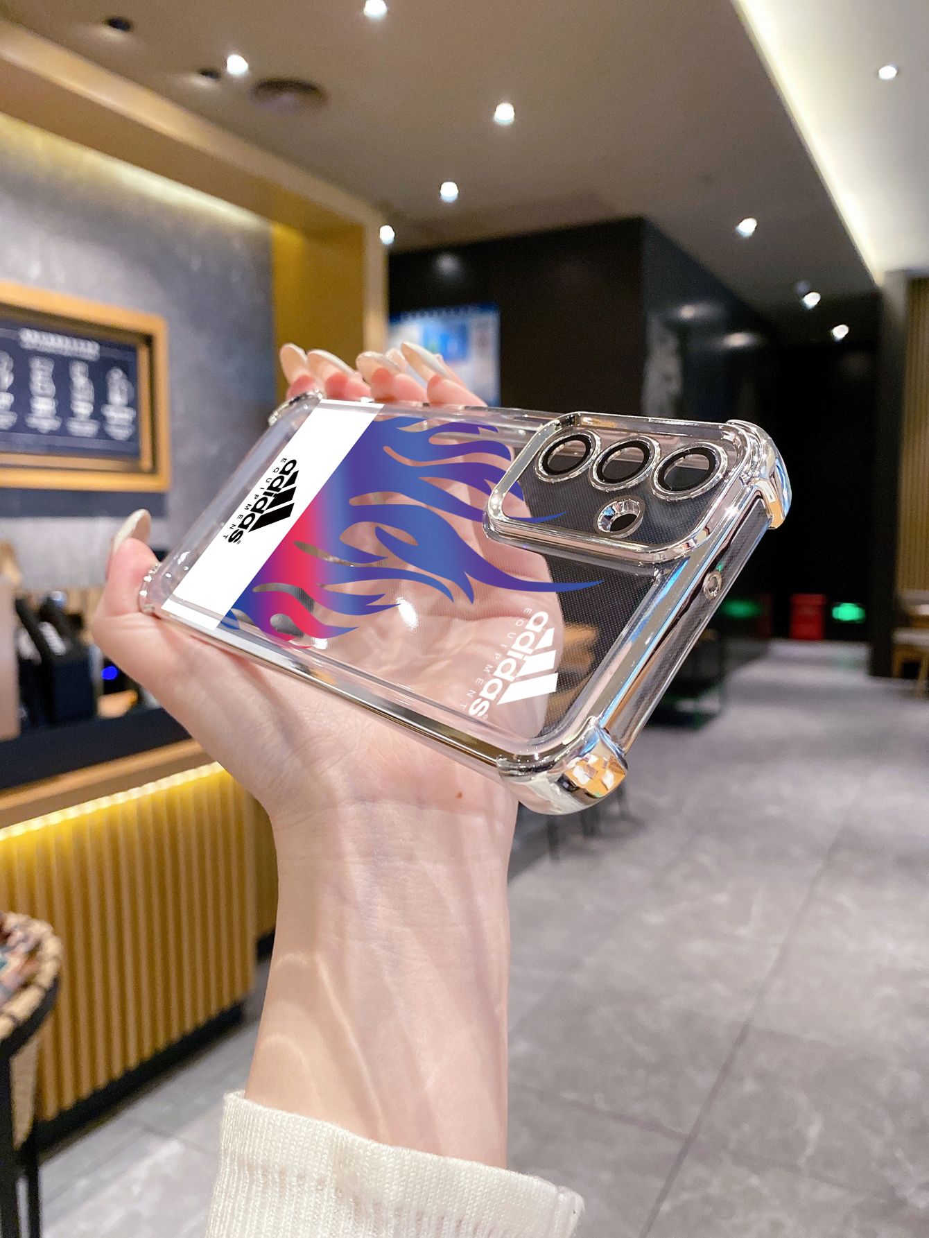 For Xiaomi Redmi Note 14 13 Pro 5G 12S 4G 12 Turbo 11S 13C 12C Adid Fire Plating Frame Clear Phone Case Anti-shock Cover