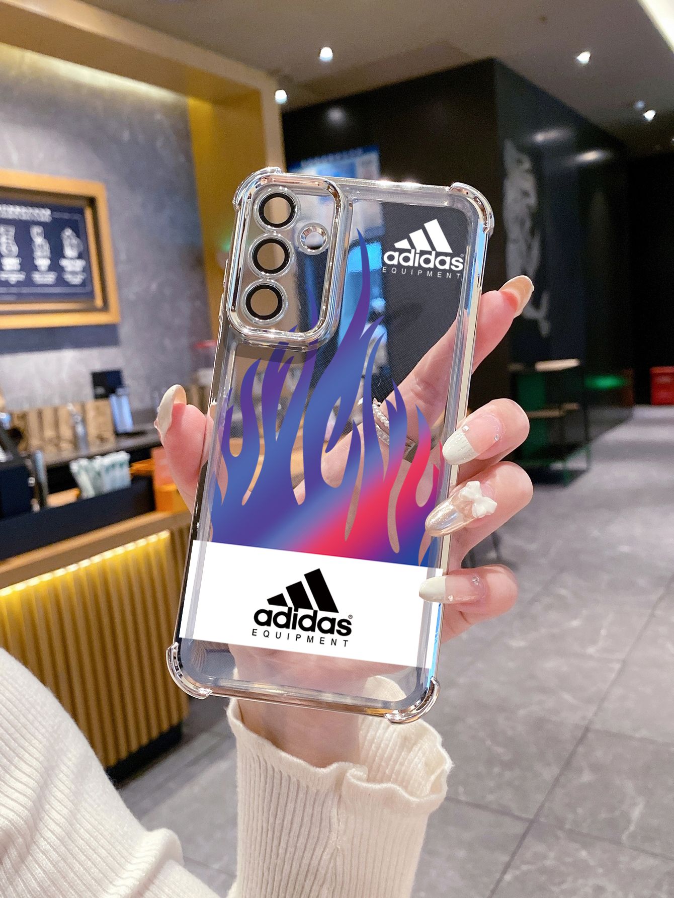 For Xiaomi Redmi Note 14 13 Pro 5G 12S 4G 12 Turbo 11S 13C 12C Adid Fire Plating Frame Clear Phone Case Anti-shock Cover