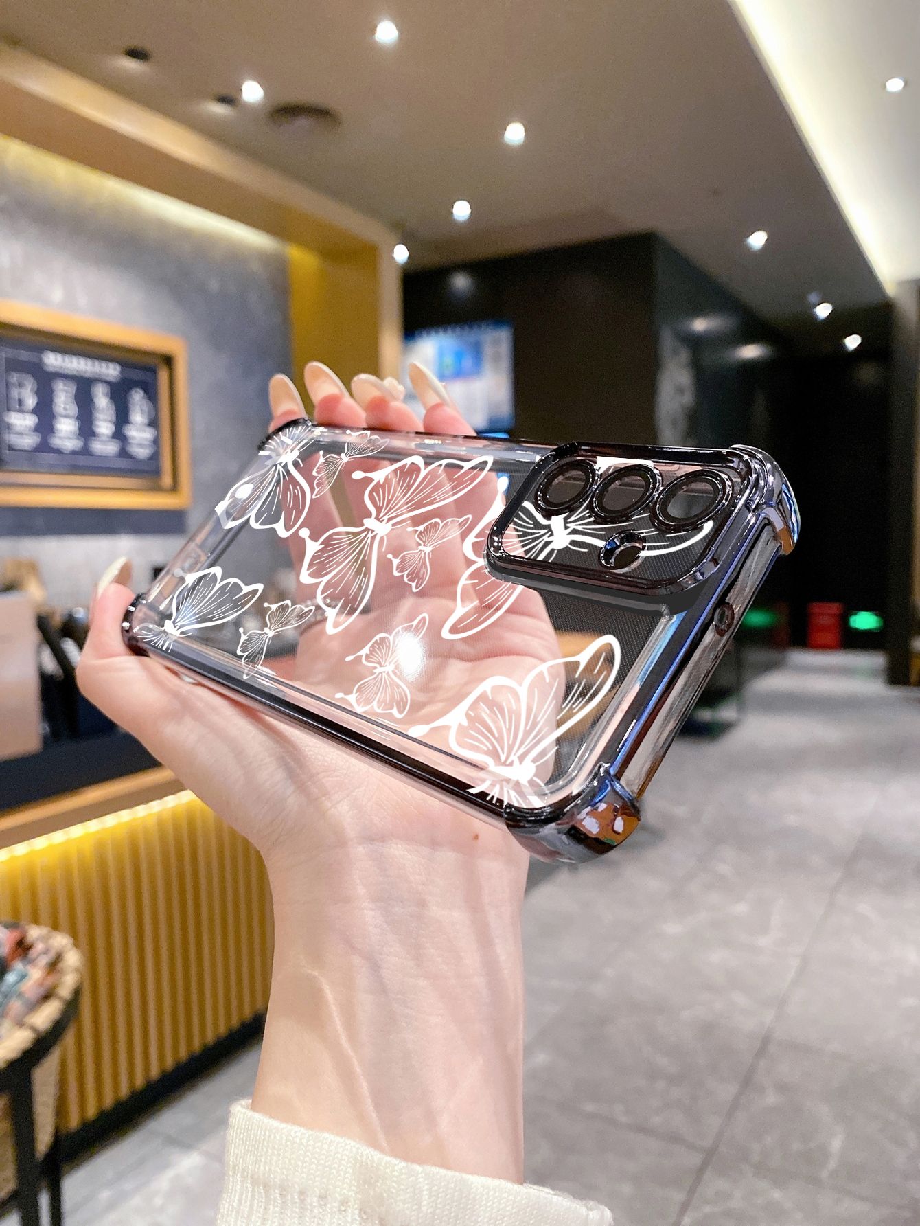 For Samsung Galaxy A15 A05 A35 A55 A14 A34 A33 A53 A73 A32 A56 A36 A06 A16 Luxury Butterfly Plating Frame Clear Phone Case Anti-shock Cover